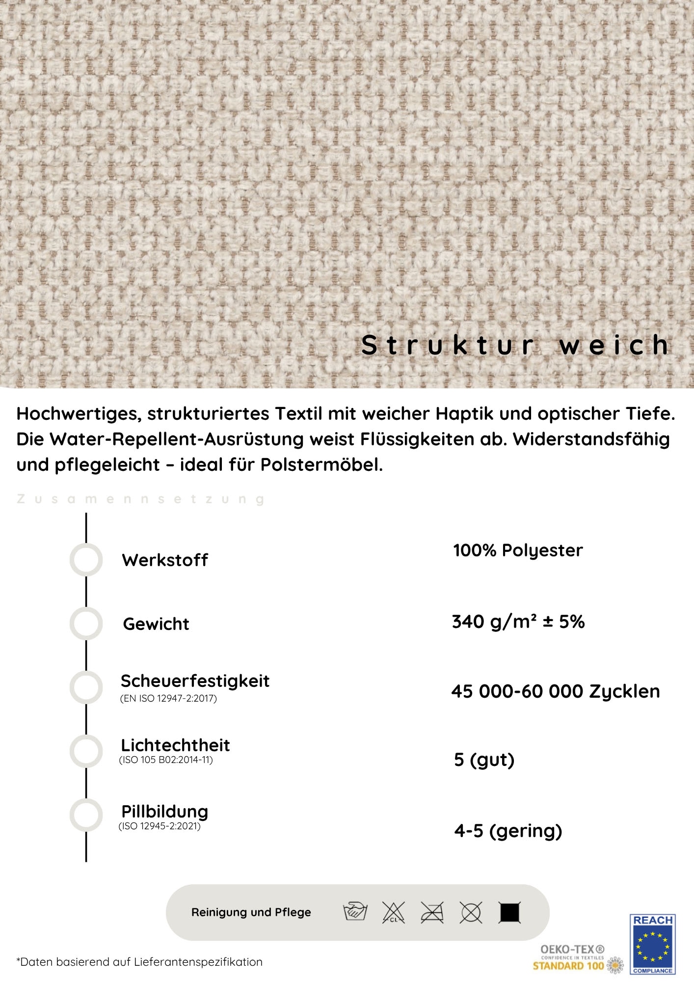 OTTO home Boxbett »FIETTE, Polsterbett mit Bettkasten, inkl. Taschenfederkernmatratze H3« inkl. Kaltschaumtopper, Strukturstoff-Bezug, Liegefläche 180x200 cm