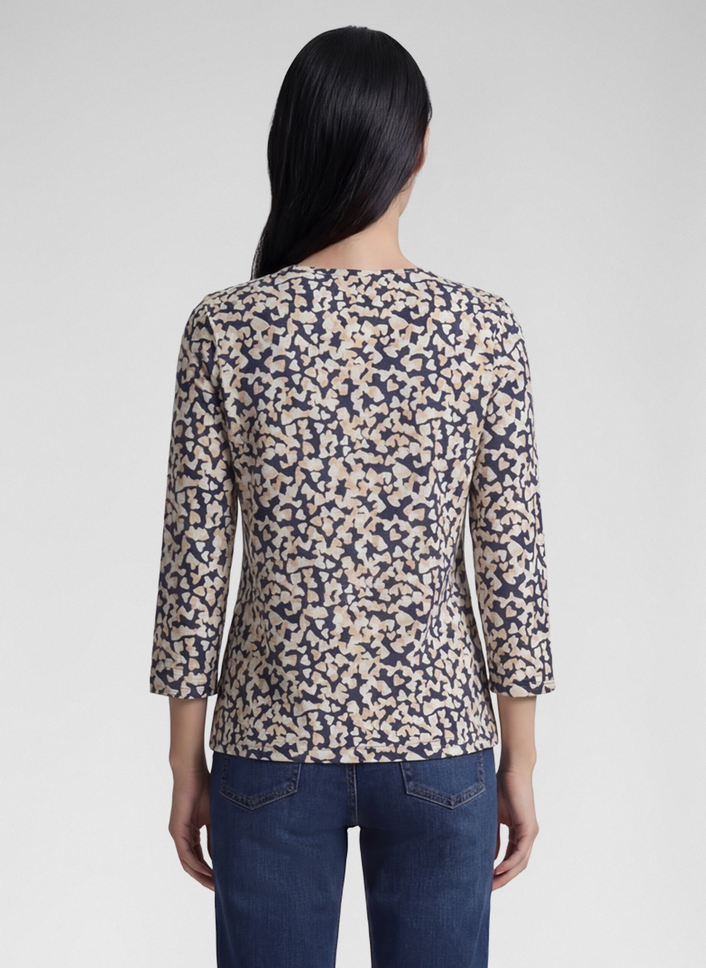 Rabe 3/4-Arm-Shirt mit Minimalprint