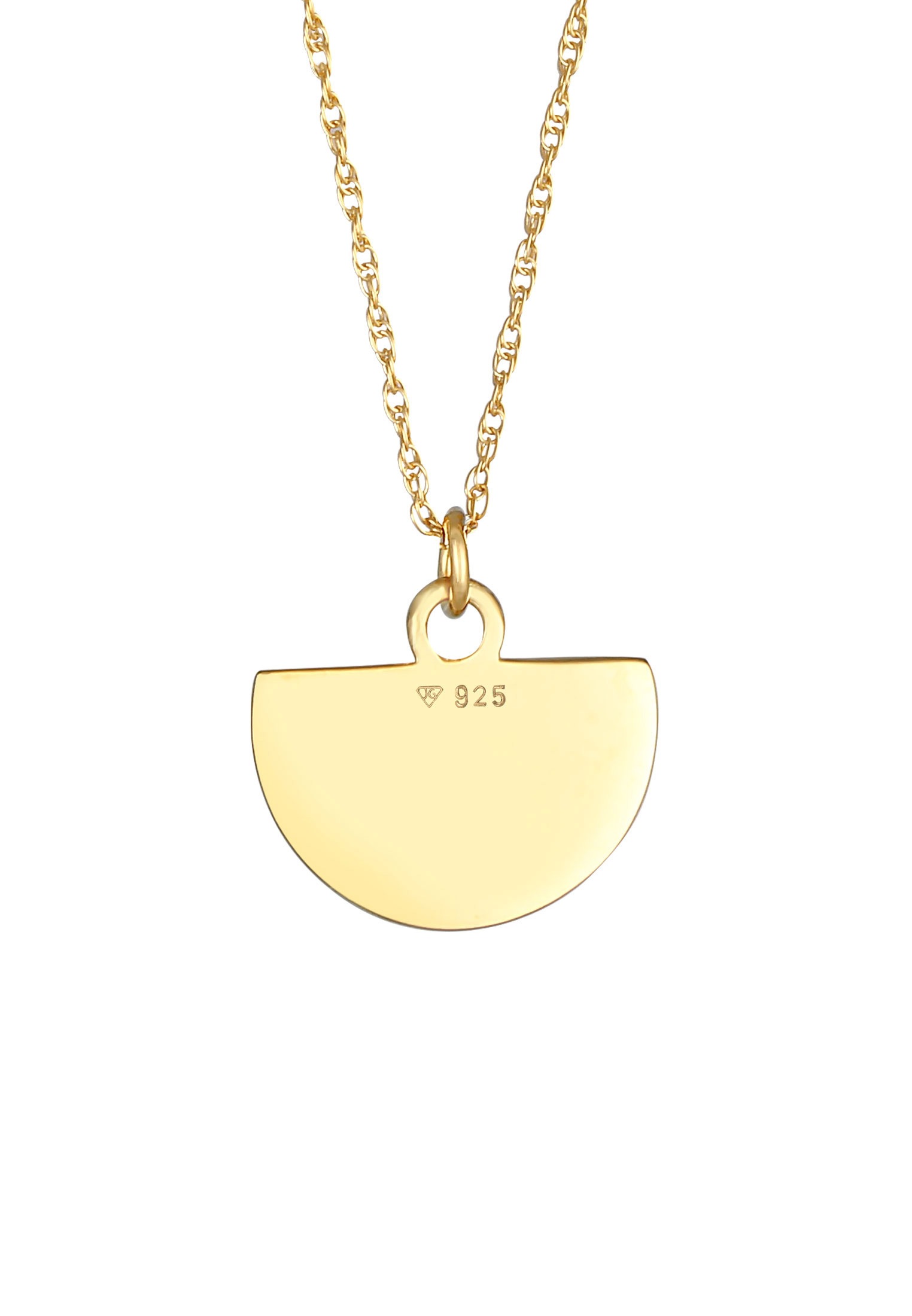 Elli Premium Silberkette »Halskette Sonne Antik Mondstein Kette Gedreht 925 Silber«