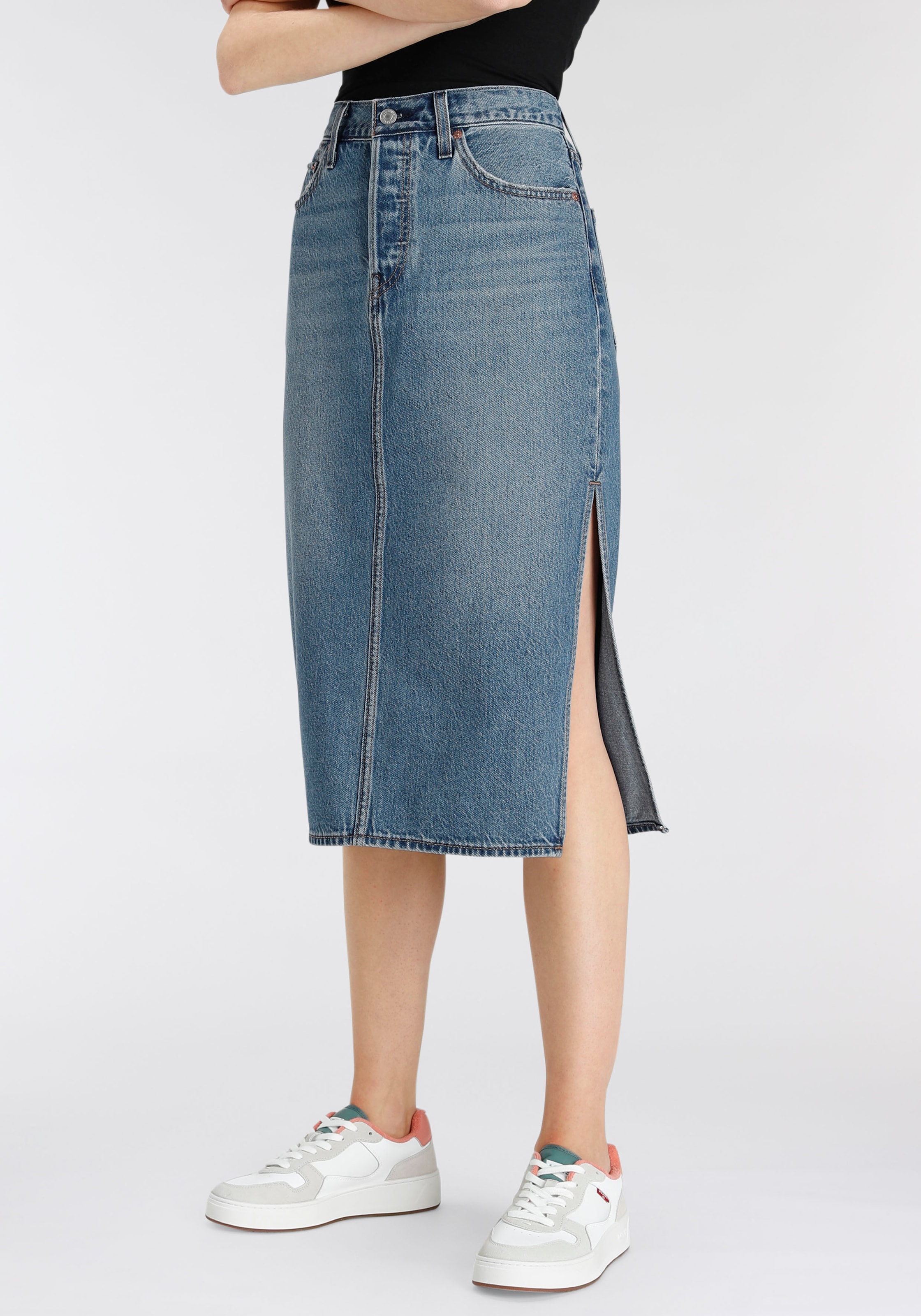 Cordrock »Side Slit Skirt«