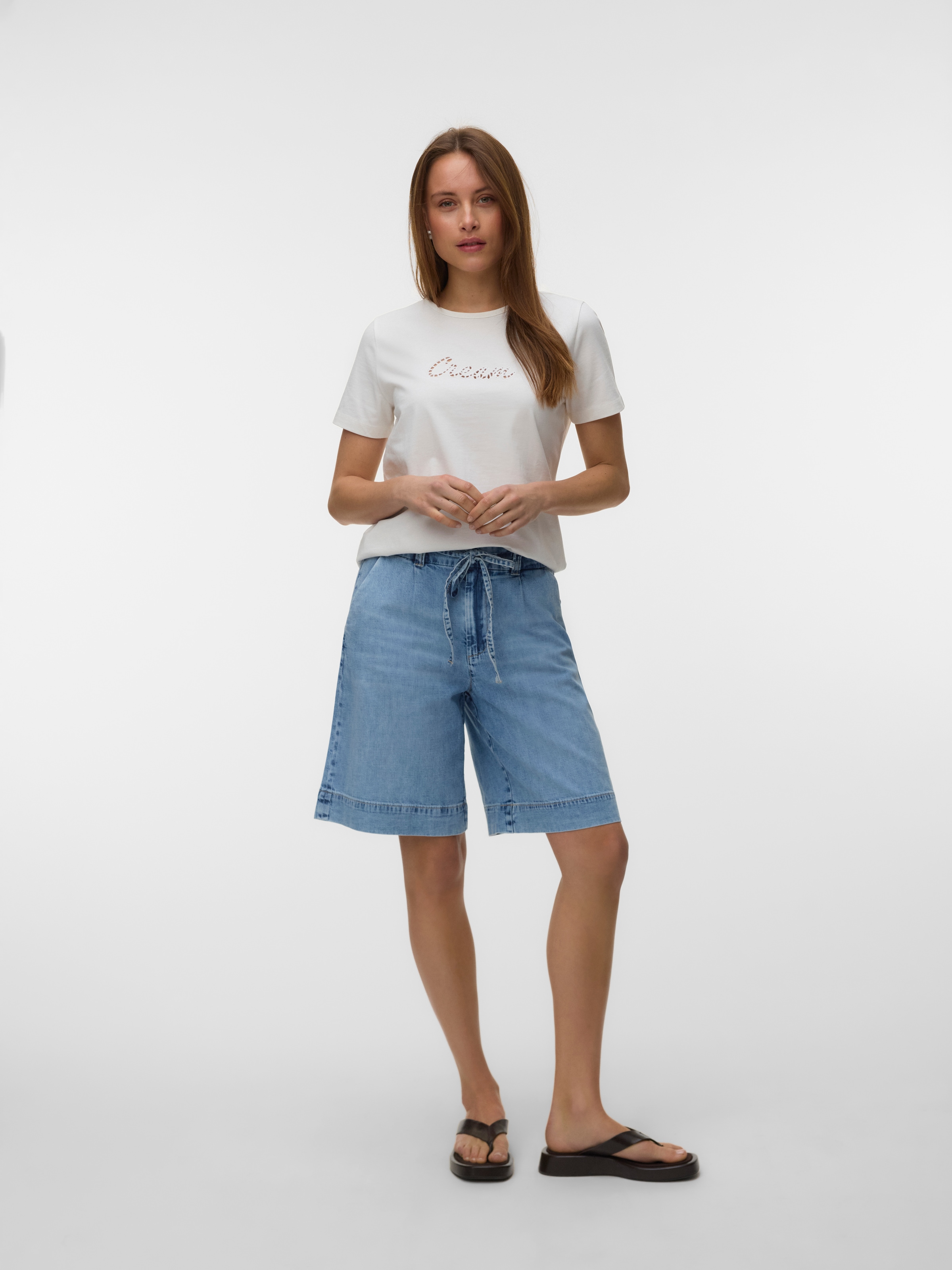 Vero Moda Kurzarmshirt »VMMIRANDA SIF SS TOP BOX JRS« Baumwolle, regular fit