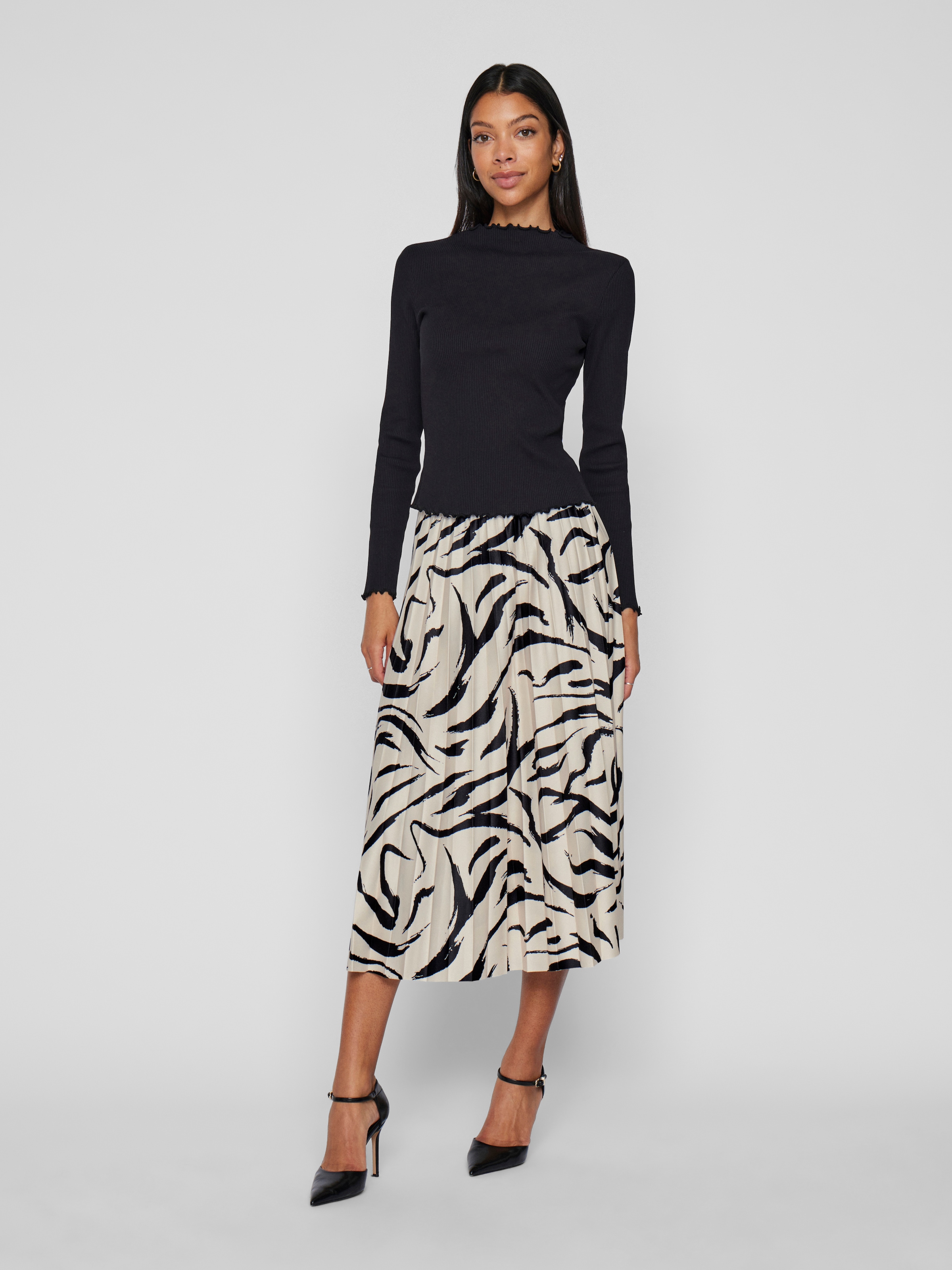 Vila Plisseerock »VINITBAN PRINT SKIRT - NOOS«