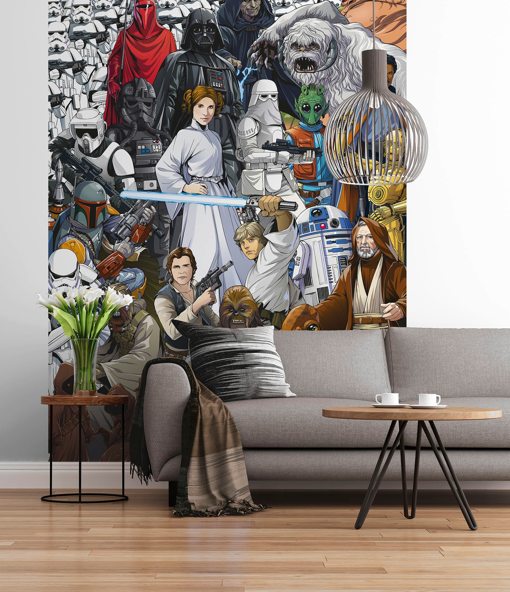 Komar Fototapete »Fototapete«, bedruckt, Fototapete - STAR WARS Classic Cartoon Collage - Größe 184 x 254 cm