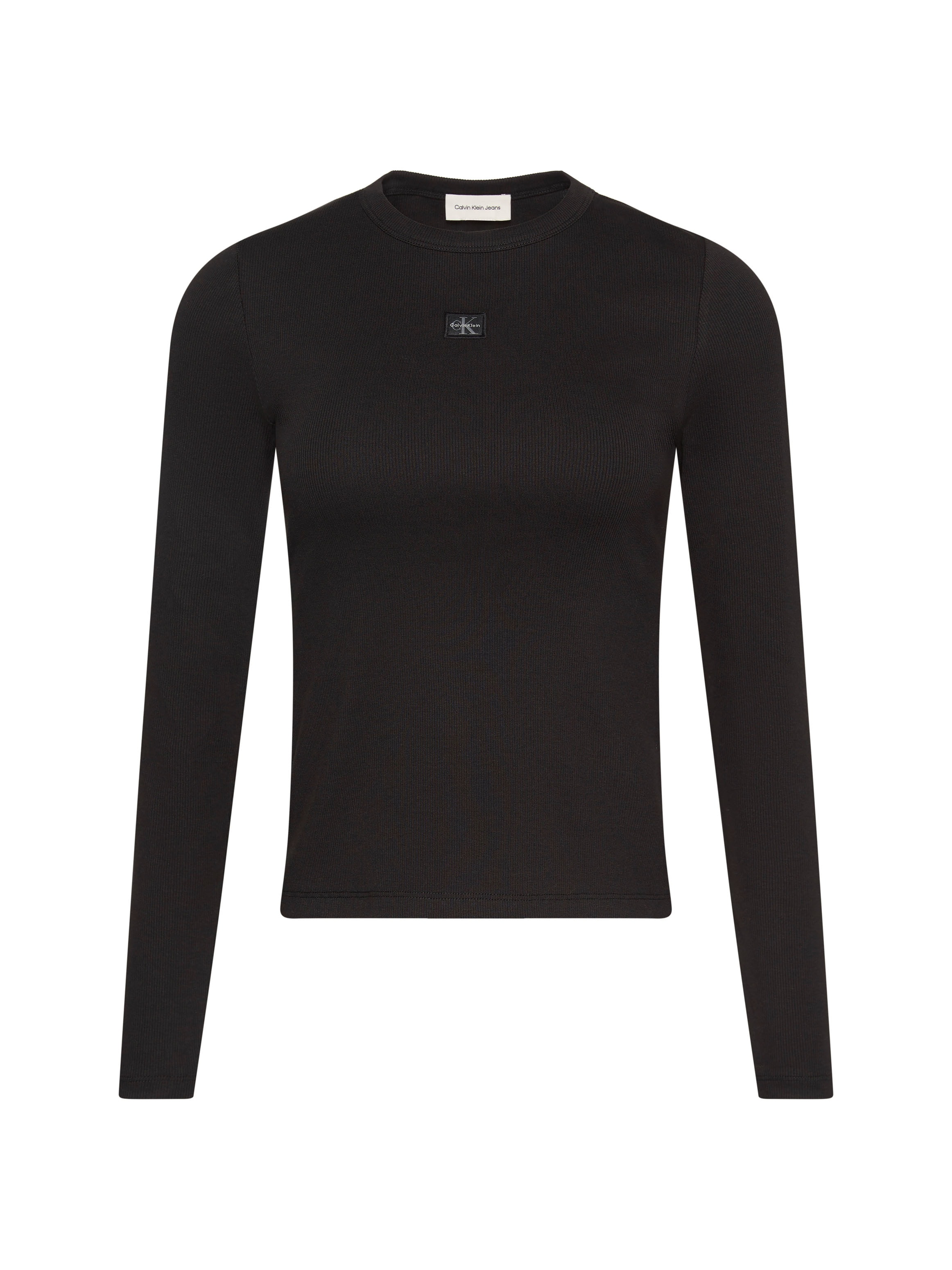 Calvin Klein Jeans Shirttop Figurbetonte Passform mit Rundhalsausschnitt