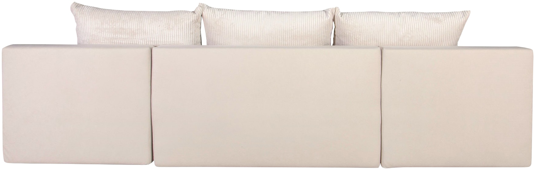 COLLECTION AB Wohnlandschaft »Josy, U-Form, Schlafsofa mit Bettkasten«, (Cord-/Mix), flexible Recamiere, Breite: 269cm, inklusive Rückenkissen, Cord/Mix