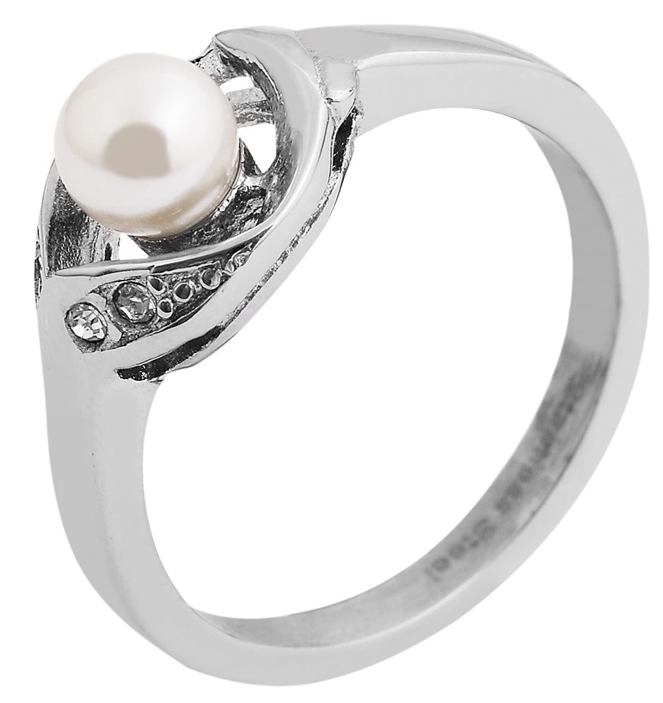 Adelia´s Fingerring »Damen Ring aus Edelstahl mit Perle«