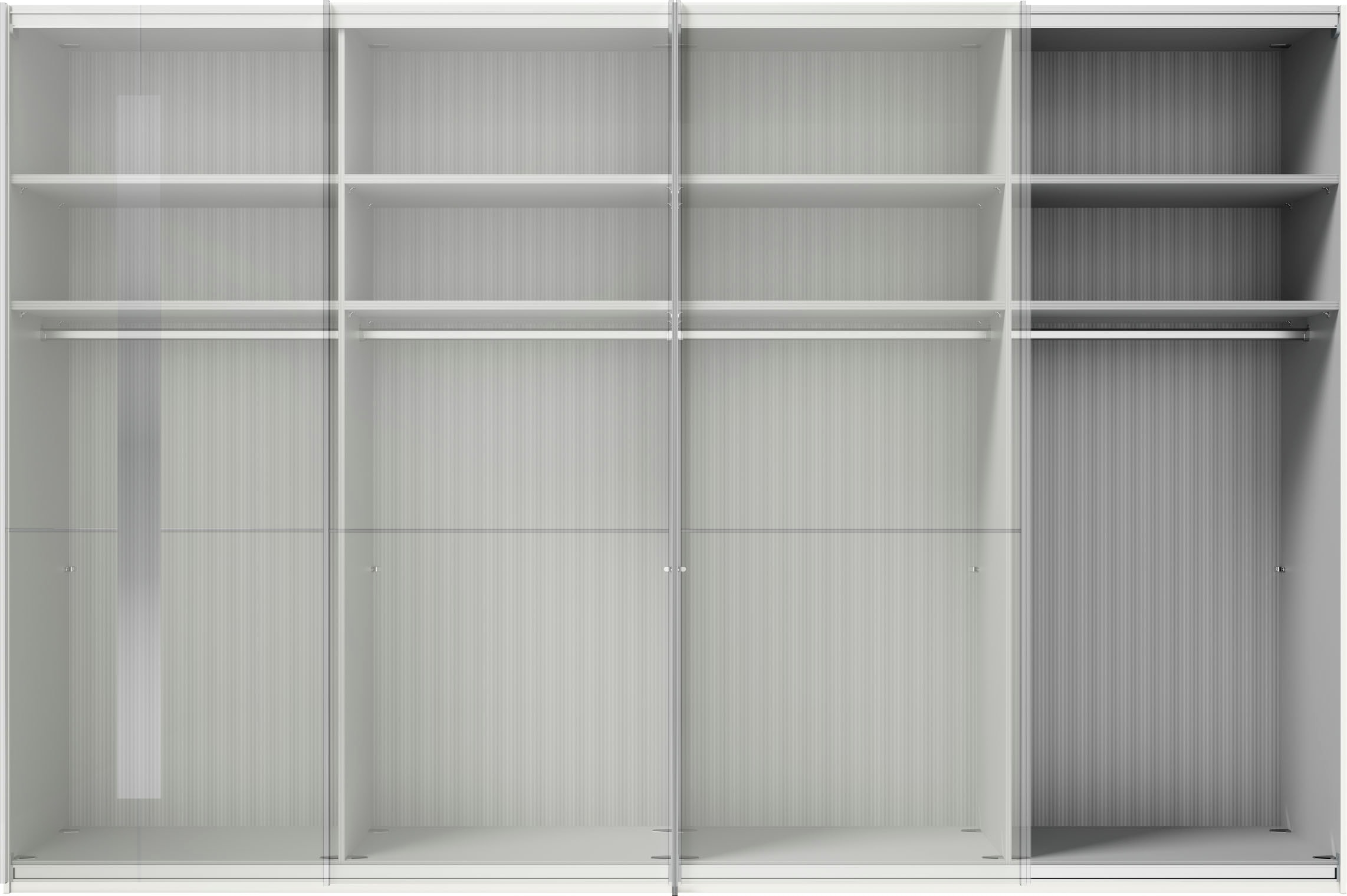 Musterring Schwebetürenschrank »Imola W«, inkl. Einlegeböden und Kleiderstangen, mit Glastüren inkl. Zierspiegel
