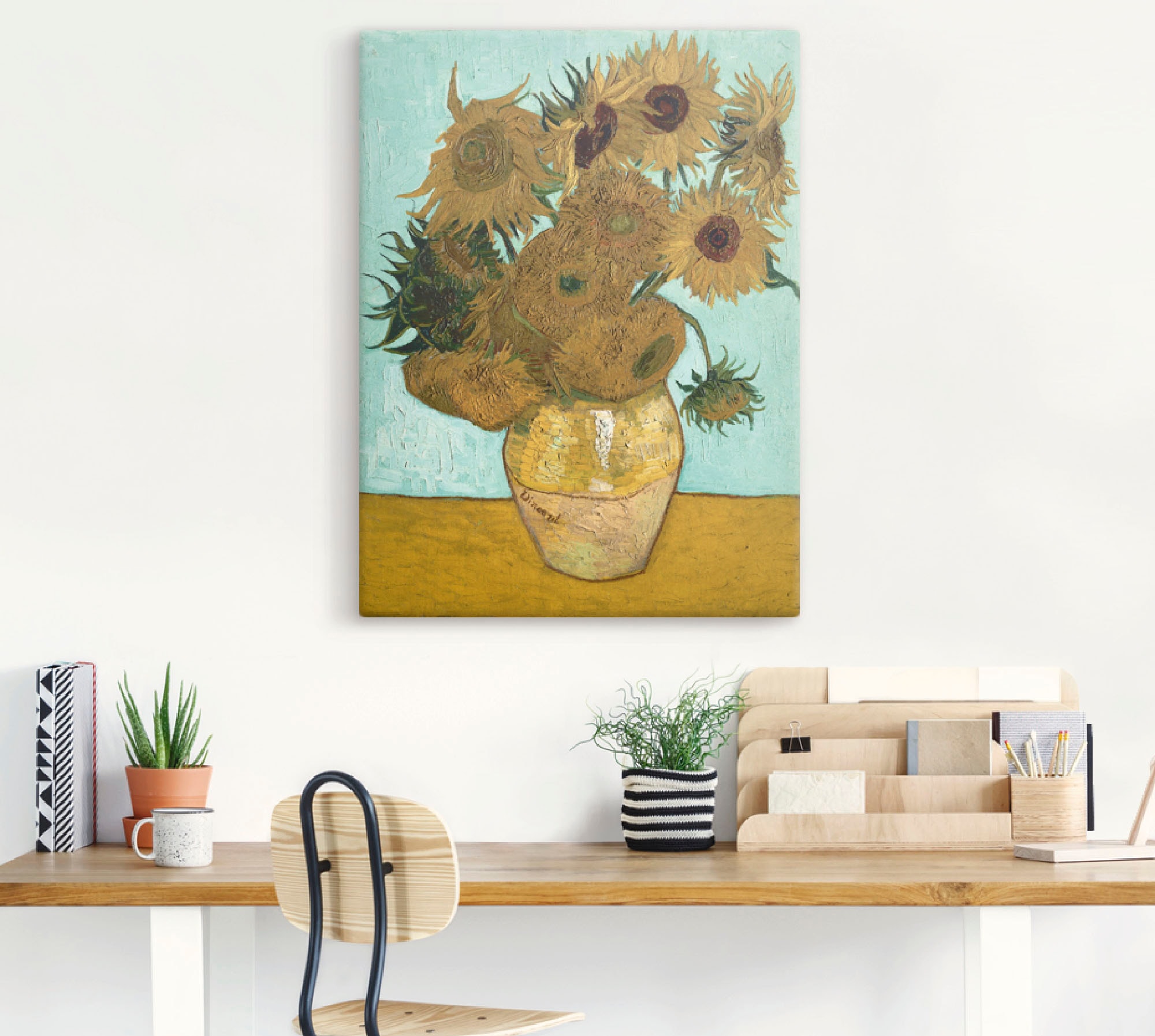 Artland Wandbild »Vase mit Sonnenblumen. 1888«, Blumen, (1 St.), als Leinwandbild, Poster, Wandaufkleber in verschied. Größen