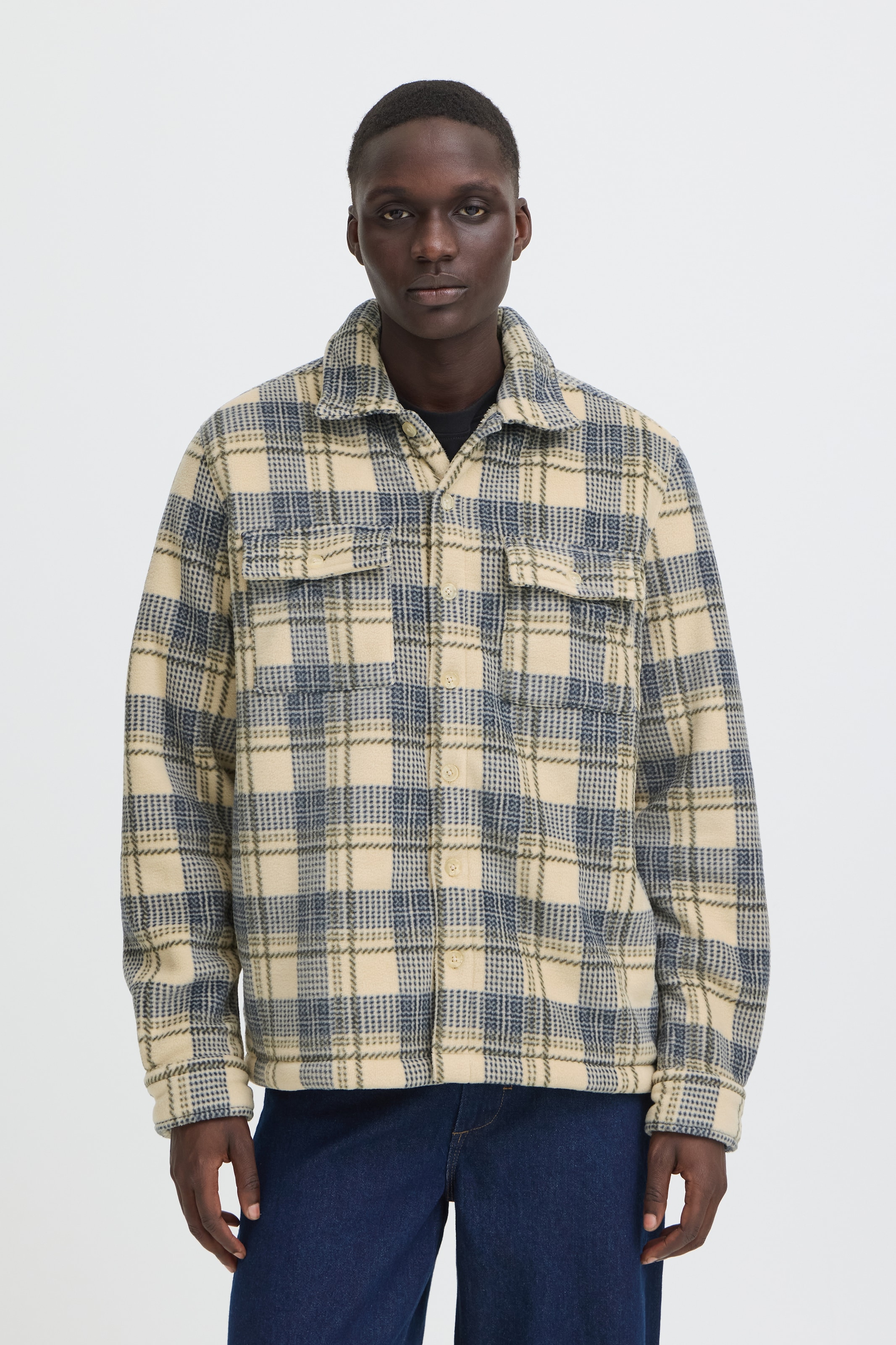 Blend »BHBAKI SHIRT CHECK« Kunstfaser, regular fit