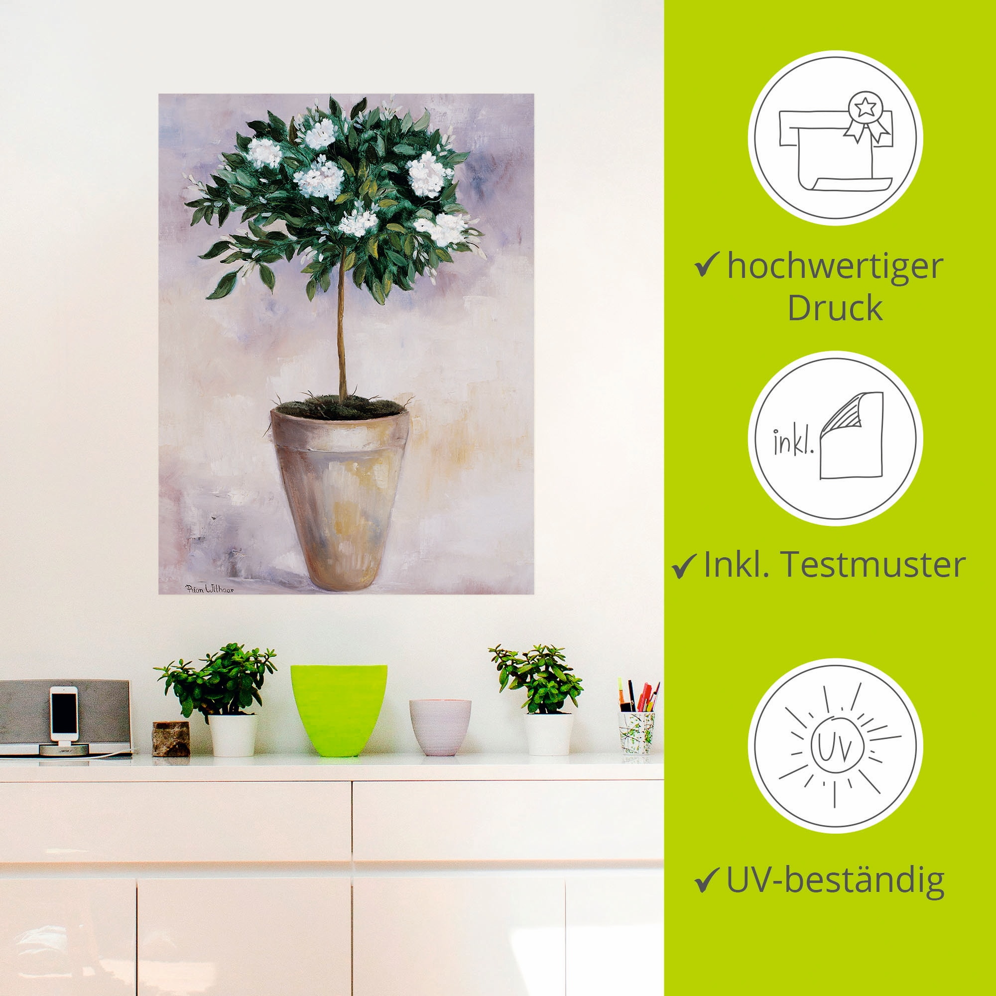 Artland Wandbild »Winterjasmin«, Pflanzen, (1 St.), als Poster, Wandaufkleber in verschied. Größen