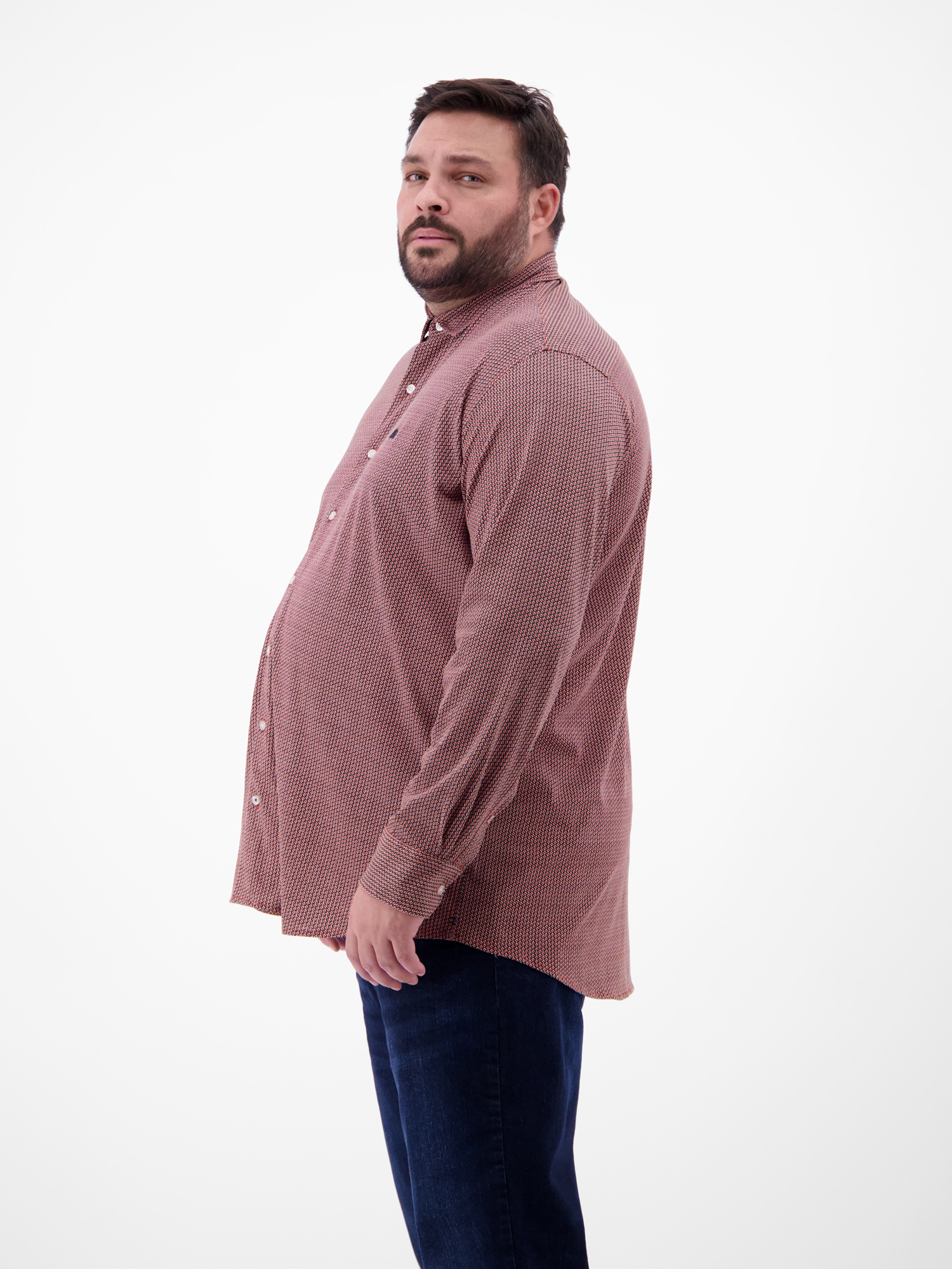 LERROS Karohemd »LERROS Übergrössen-Hemd mit Minimal-Karomuster«