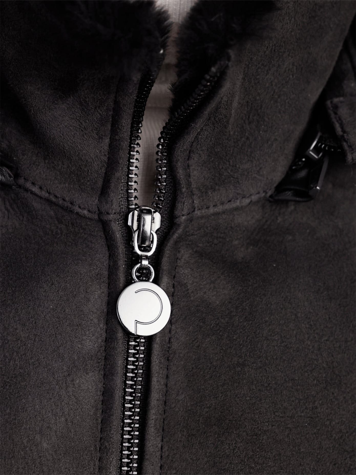 Mainpol Lederjacke mit Kapuze