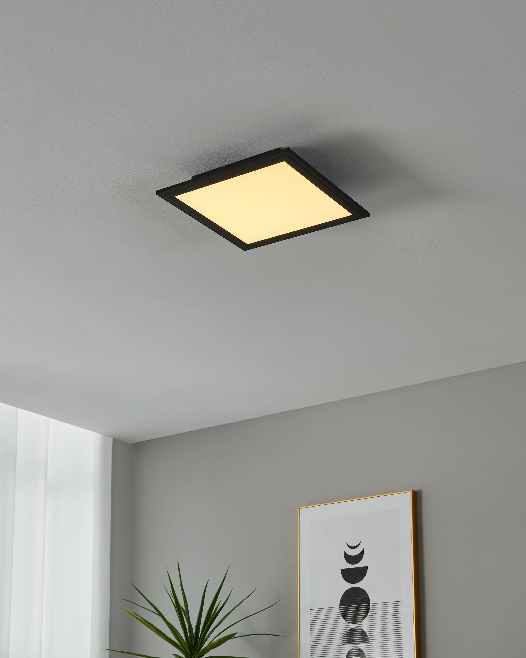 EGLO Deckenleuchte »SALOBRENA-Z« LED-Modul 1 Stk. warmweiß - kaltweiß Disco-Modus, App/Sprachsteuerung Alexa,‎30x30x5cm, exkl. Fernbedienung