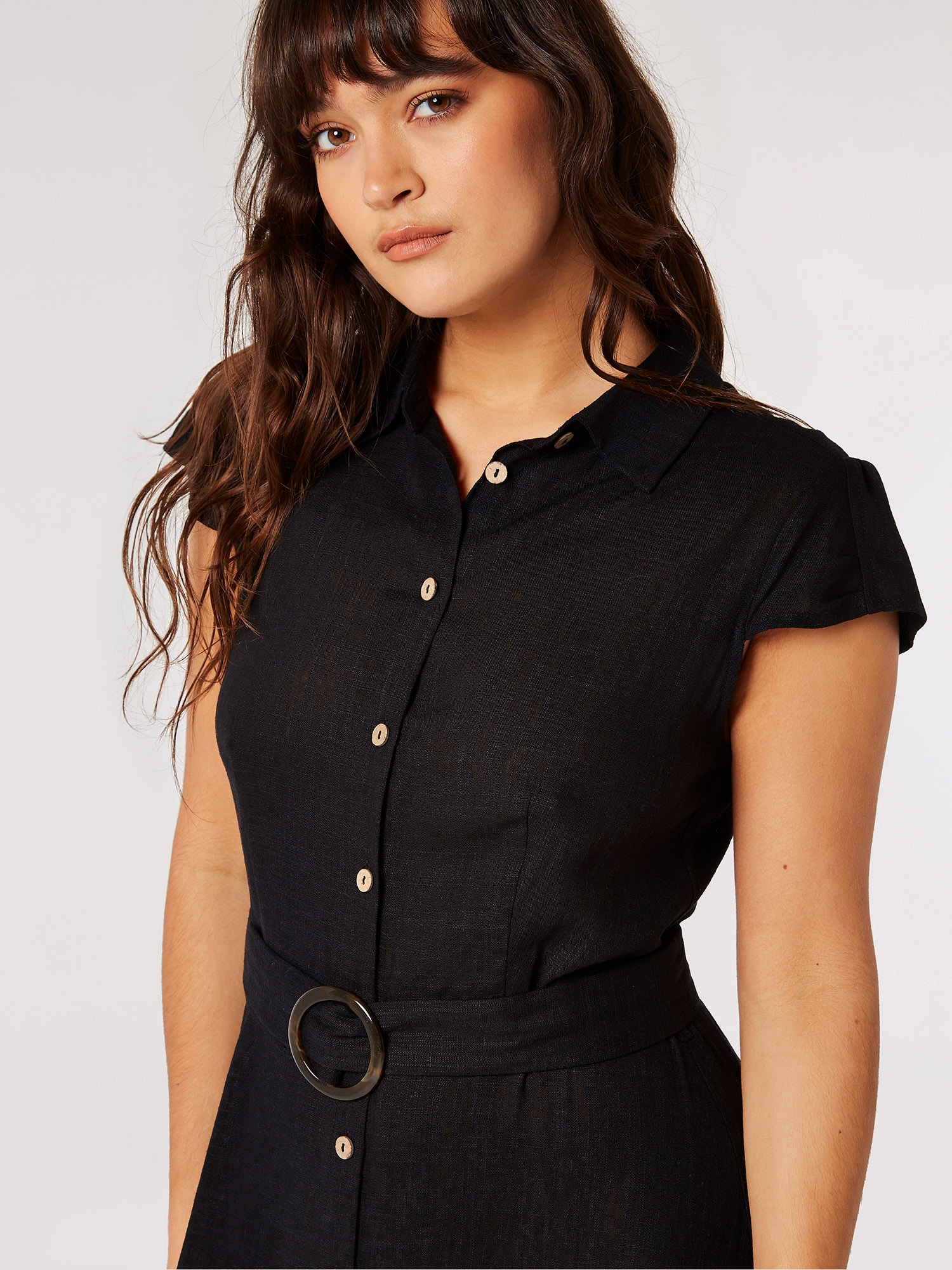 Apricot Shirtkleid »Midikleid« mit Gürtel, 2 tlg. mit Gürtel