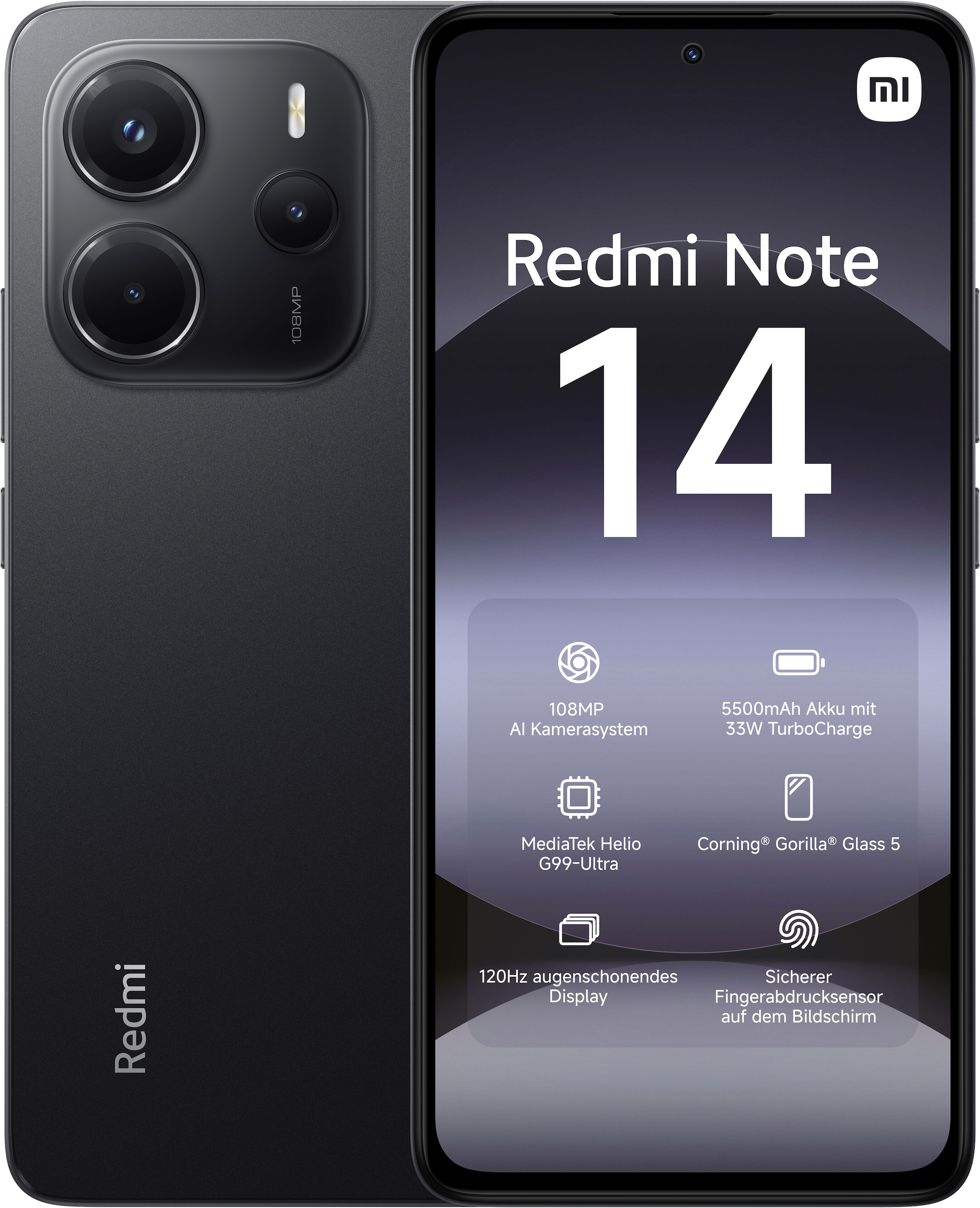 Xiaomi Smartphone »Redmi Note 14«, Schwarz