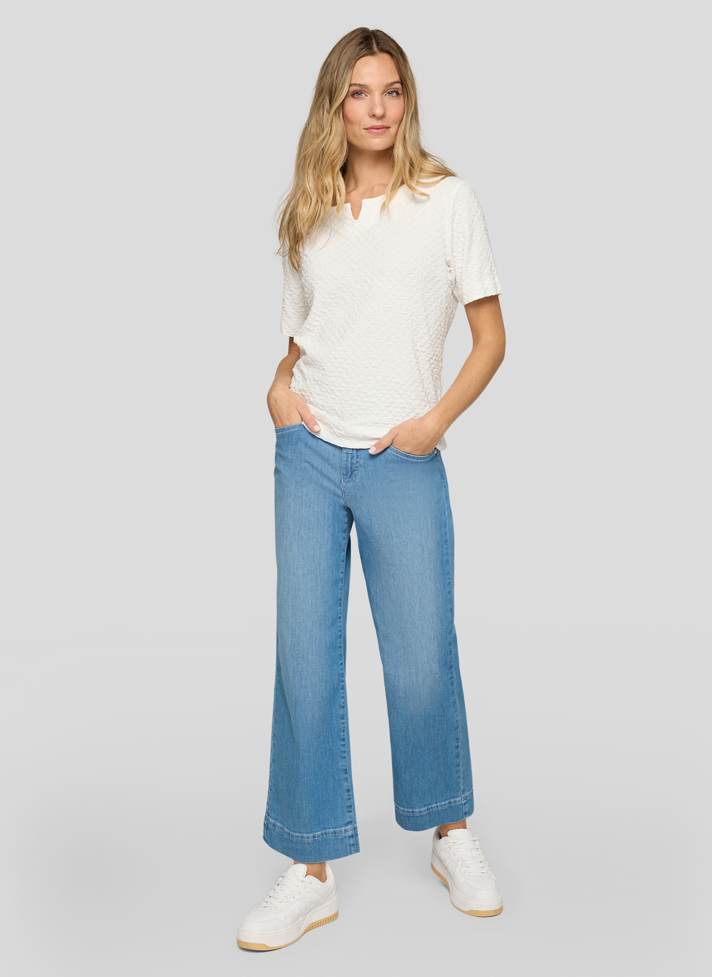 Rabe T-Shirt im Crinkle-Look