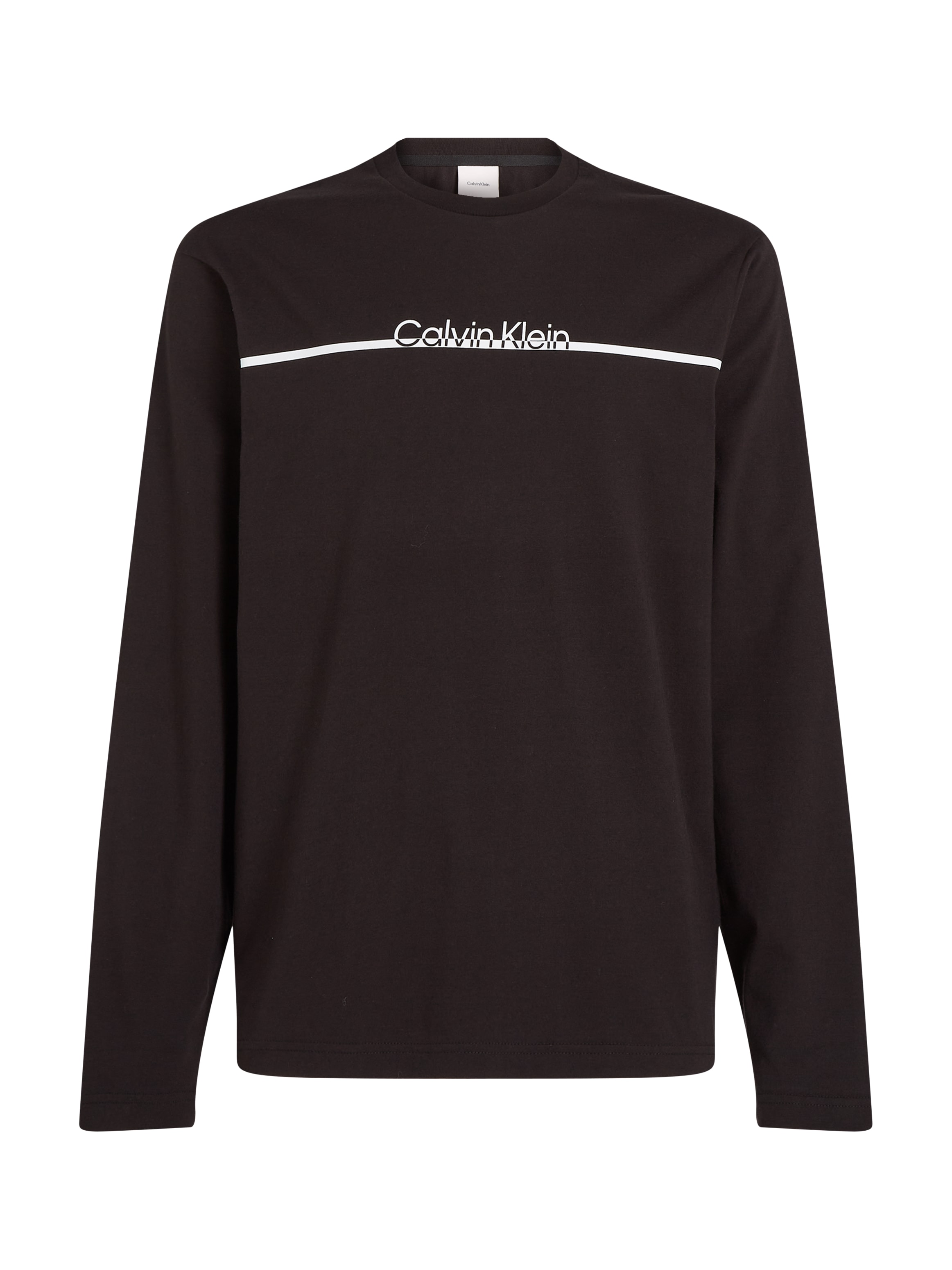 Calvin Klein Rundhalsshirt »SPLIT LINE LOGO LS T-SHIRT«, mit Logoprint