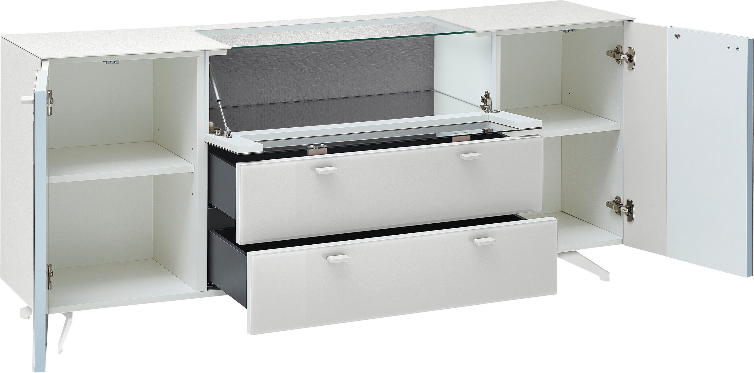 LEONARDO Sideboard »AUREA«, mit Pailletten-Akzent, wahlweise mit Beleuchtung