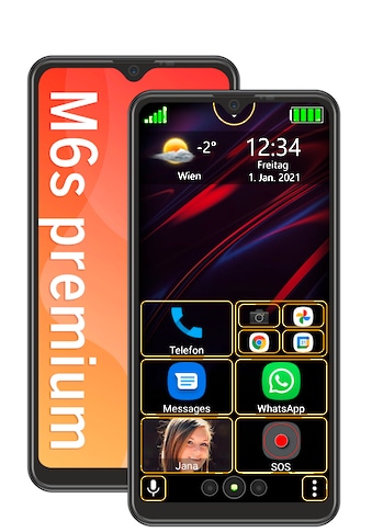 Smartphone »M6s«, Schwarz, 15,9 cm/6,26 Zoll, 32 GB Speicherplatz, 13 MP Kamera