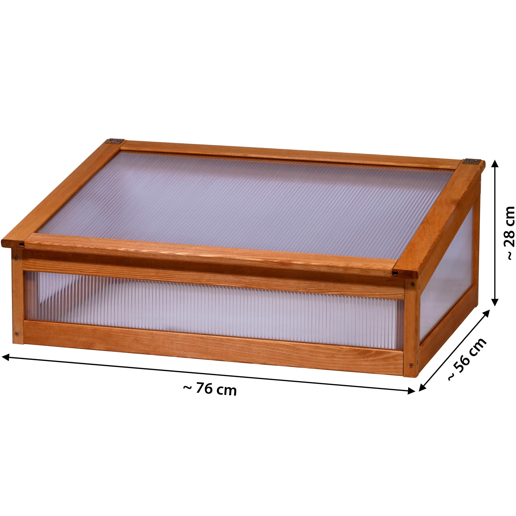 dobar Frühbeetaufsatz »Kubus 2.0, hellbraun« aus FSC®-zertifiziertem Kiefernholz und bruchfestem Polycarbonat