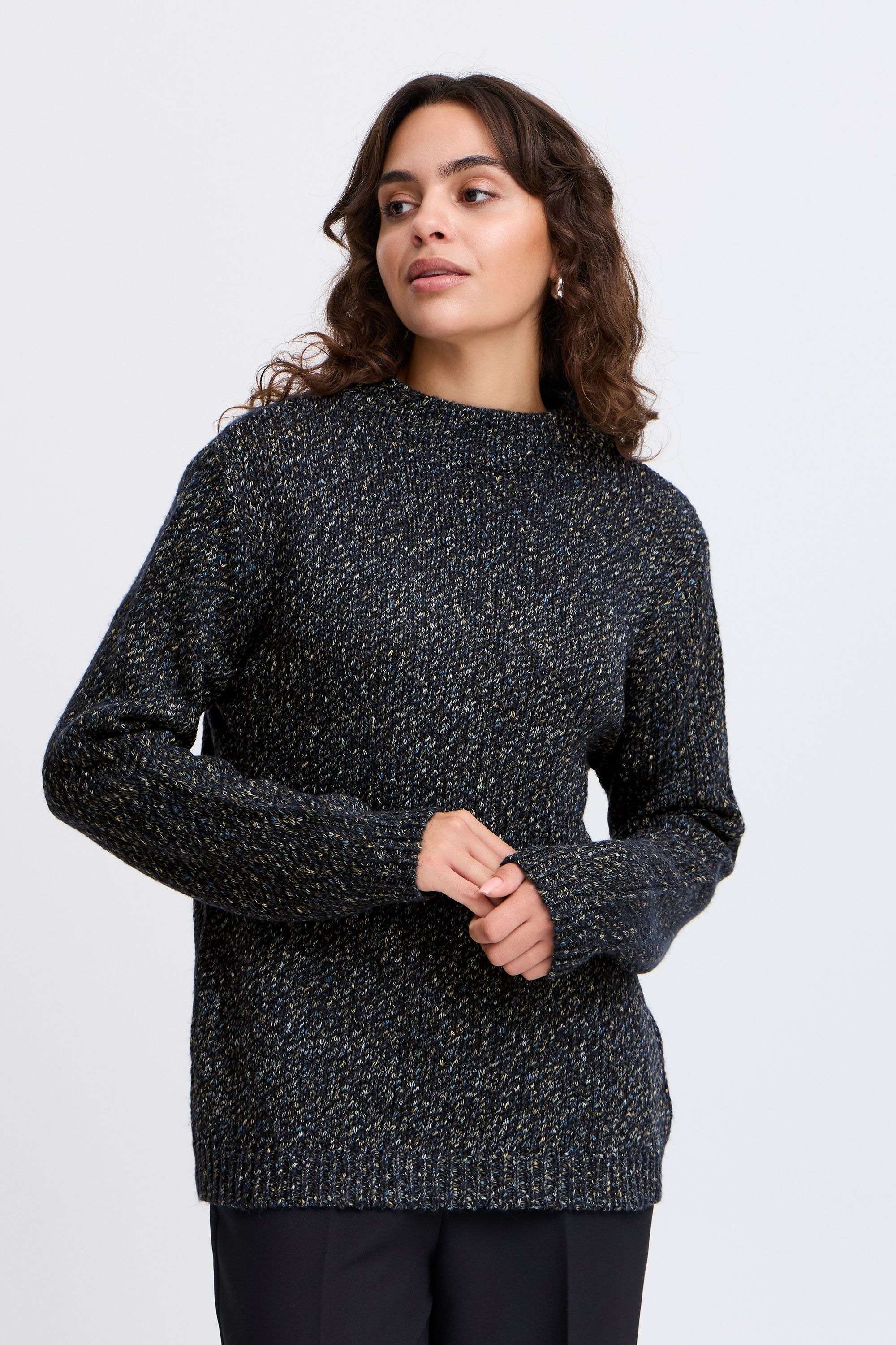 fransa Strickfleece-Pullover »Strickpullover FRSpotta«