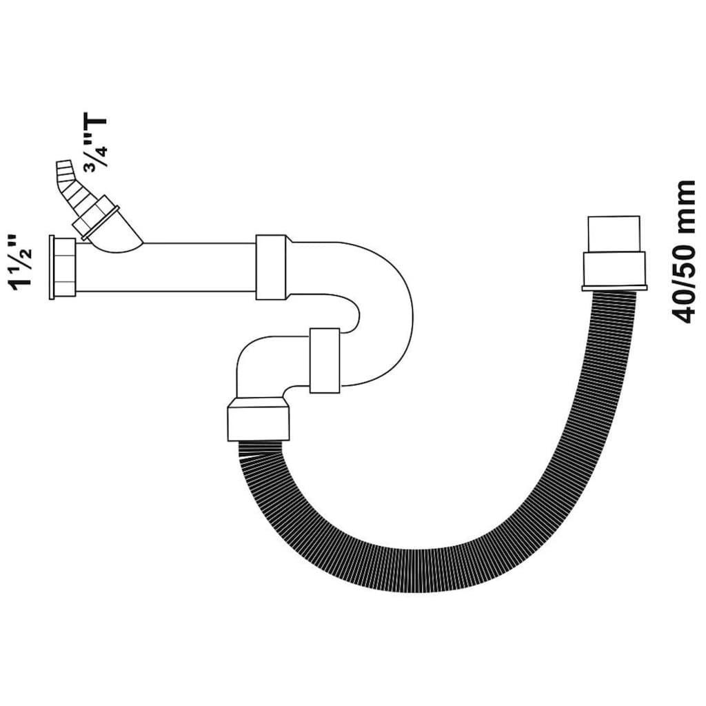 Kirchhoff Siphon »KS Flex-Spülen-Röhrensiphon ECO-SAVE«, (Set)