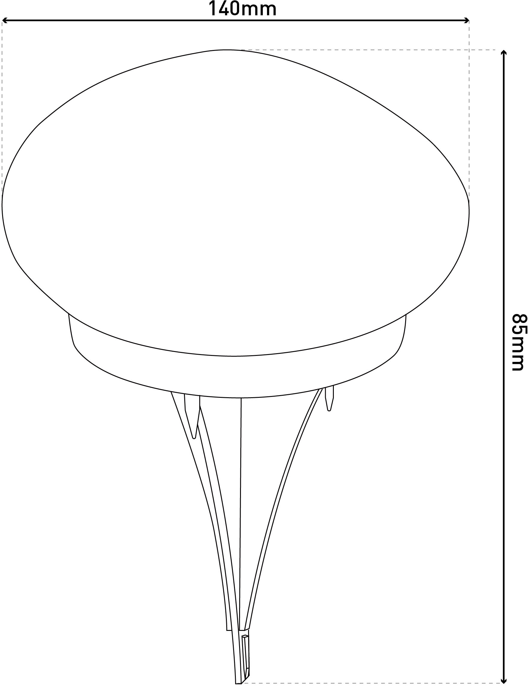 näve LED Solarleuchte »Guri« LED-Modul 2 Stk. Warmweiß 2er Set Dekoerdspieß, transparent/schwarz, Glassteinoptik, warmweiß