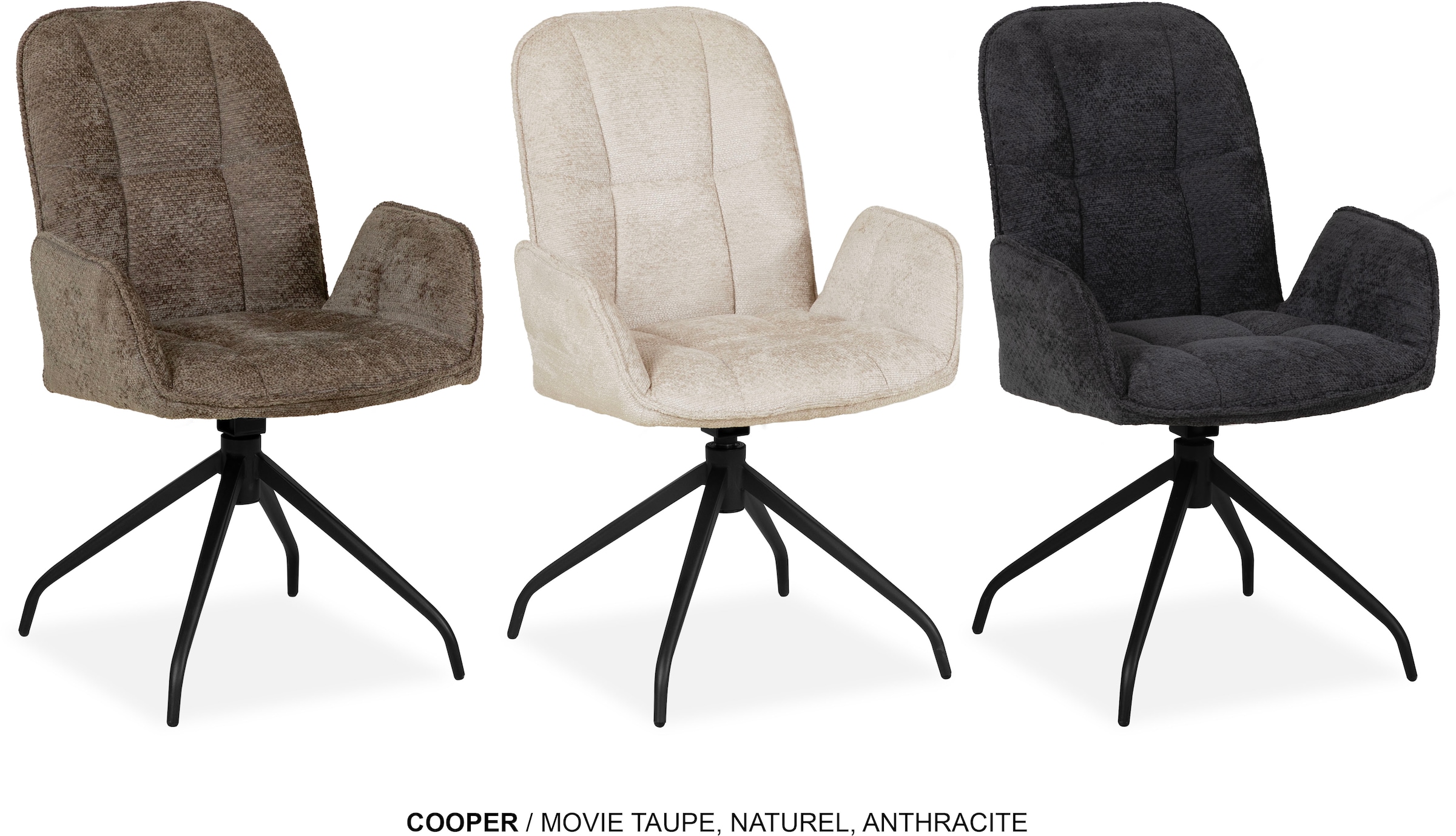 OMG Design Esszimmerstuhl »Cooper« (Set) 2 Stk.Drehstuhl mit auto-return, Armlehnenstuhl