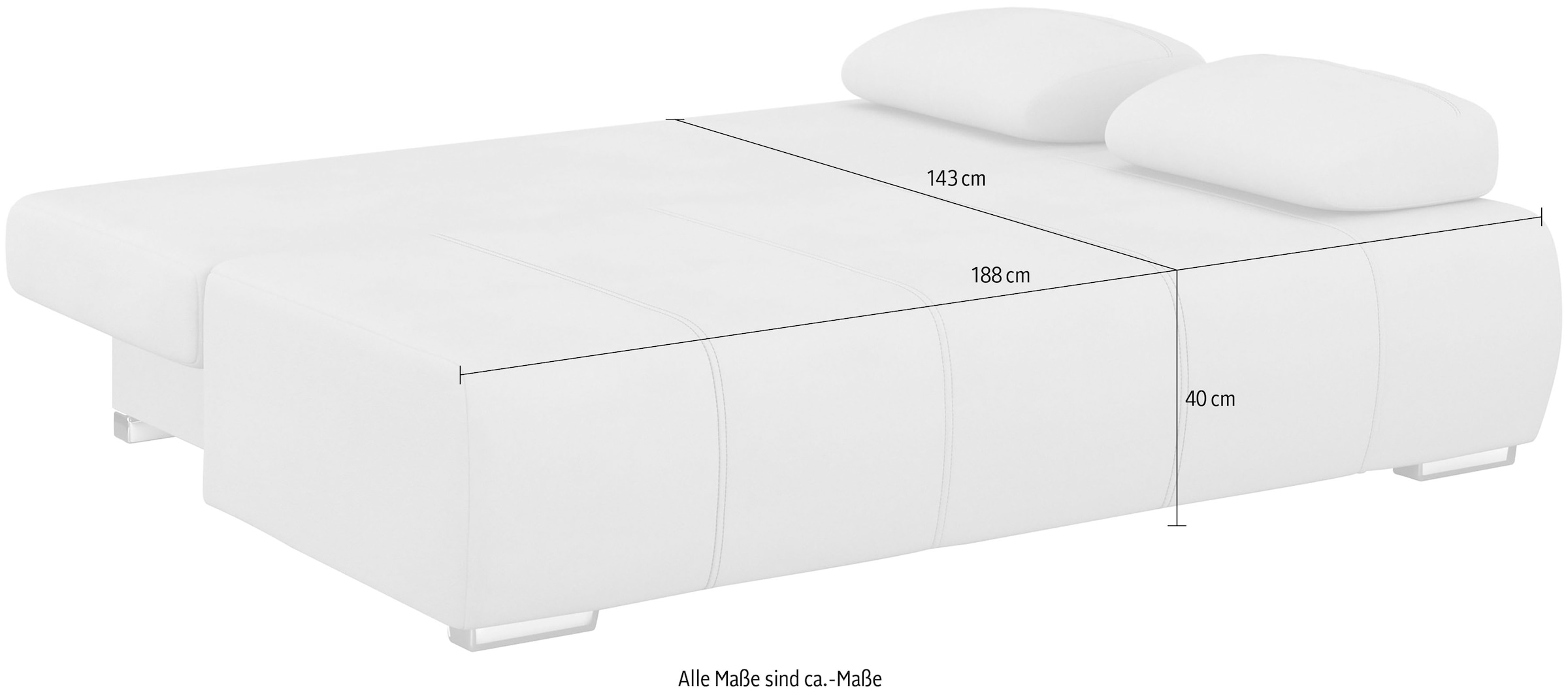 COLLECTION AB Sofa »Torsten«, mit Bettfunktion und Bettkasten
