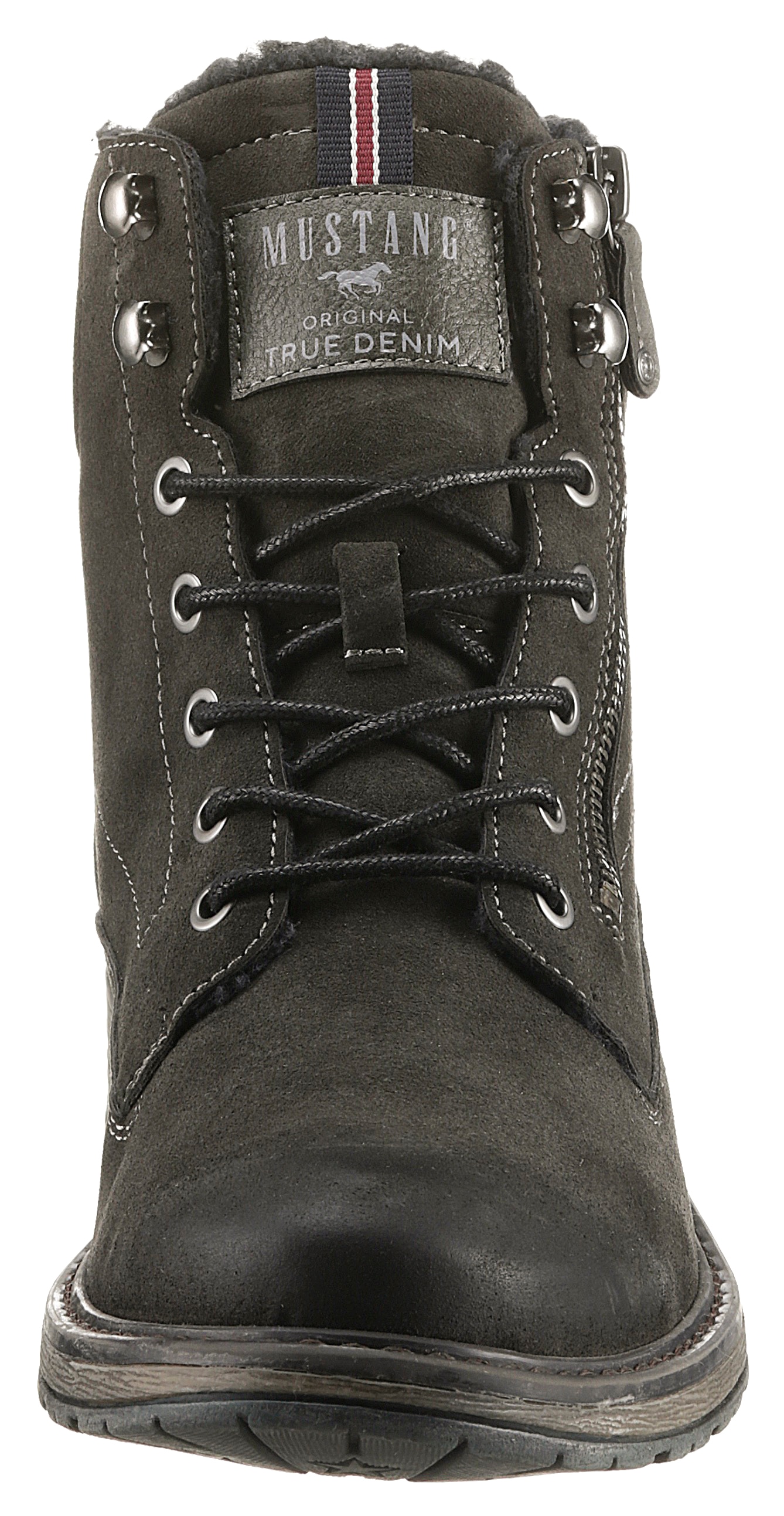 Mustang Shoes Schnürboots, mit seitlichem Reißverschluss für leichteres Schlupfen