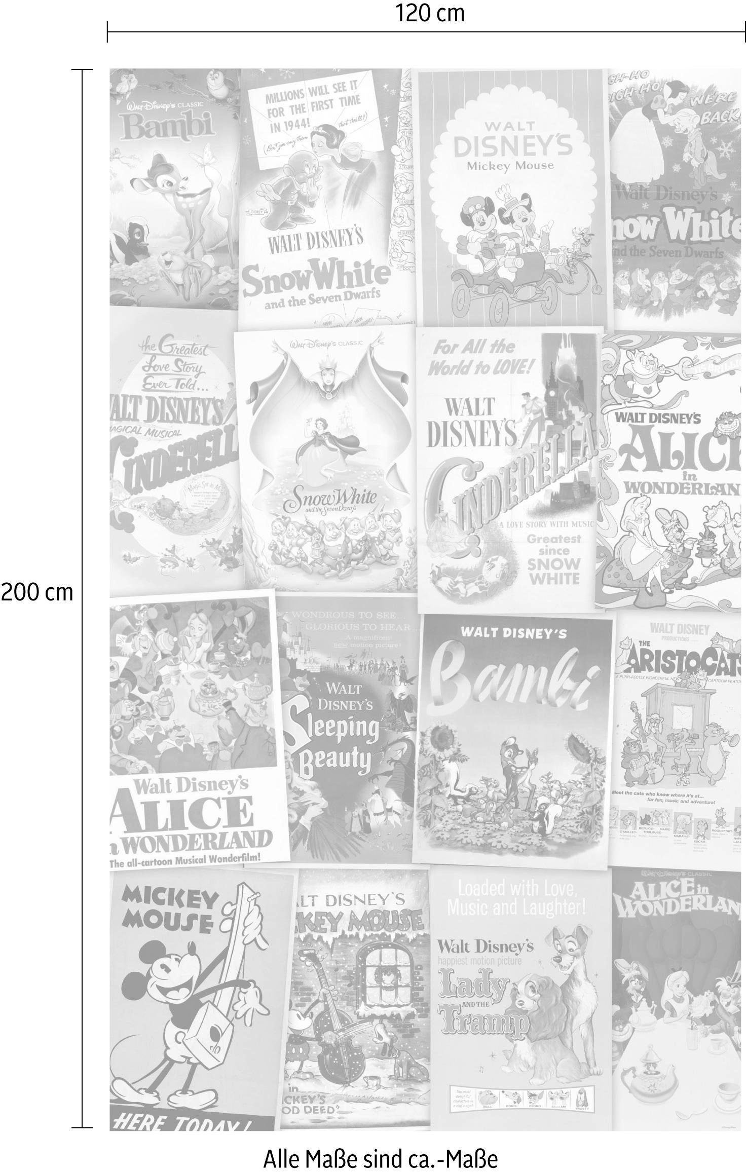 Komar Vliestapete »Digitaldruck Vlies -  Disney Movie Posters Retro Girls« bedruckt glatt Kinderzimmer