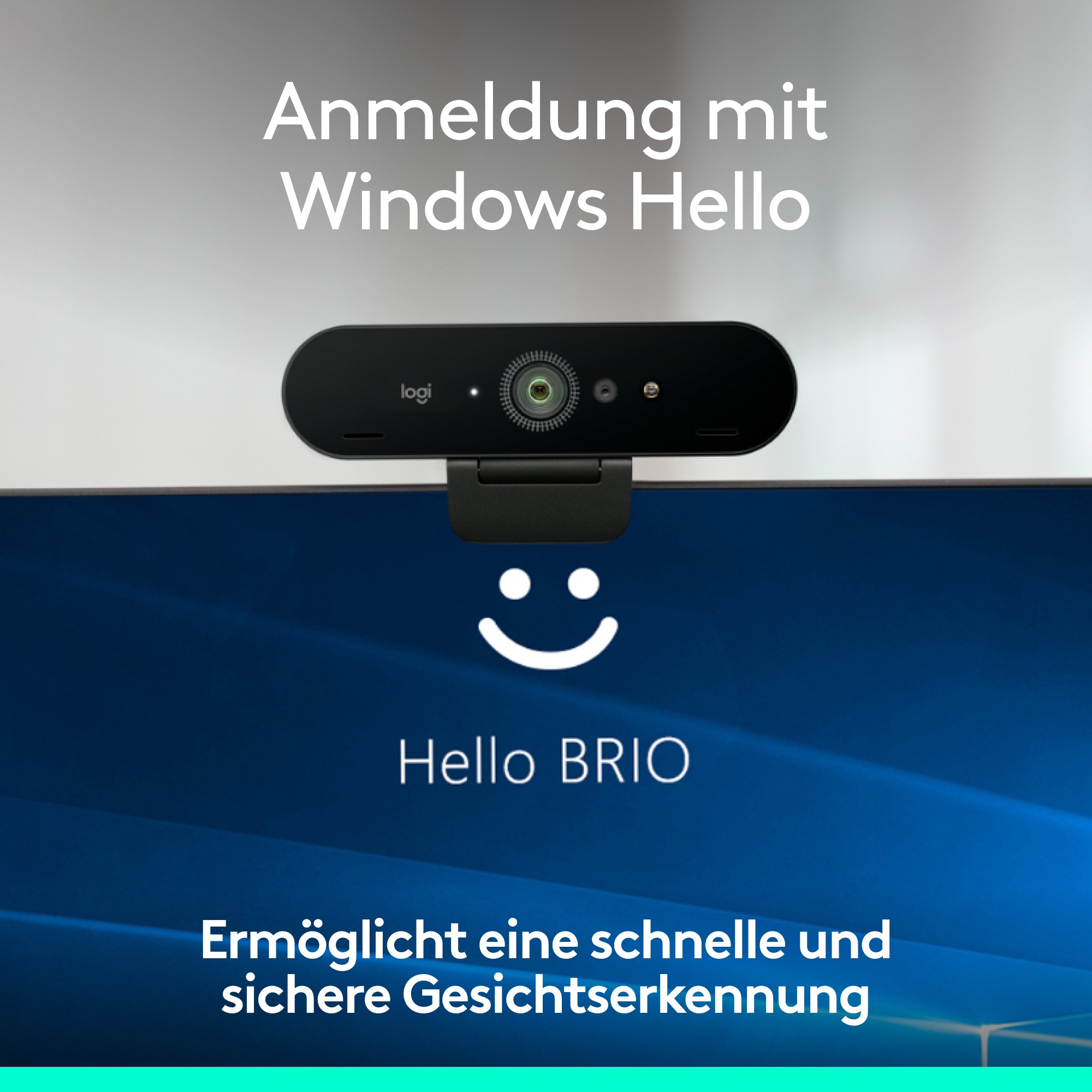 Logitech Webcam »BRIO 4K - EMEA28i-935«, 4K Ultra HD, Digitaler 5-fach-Zoom (Full HD) möglich