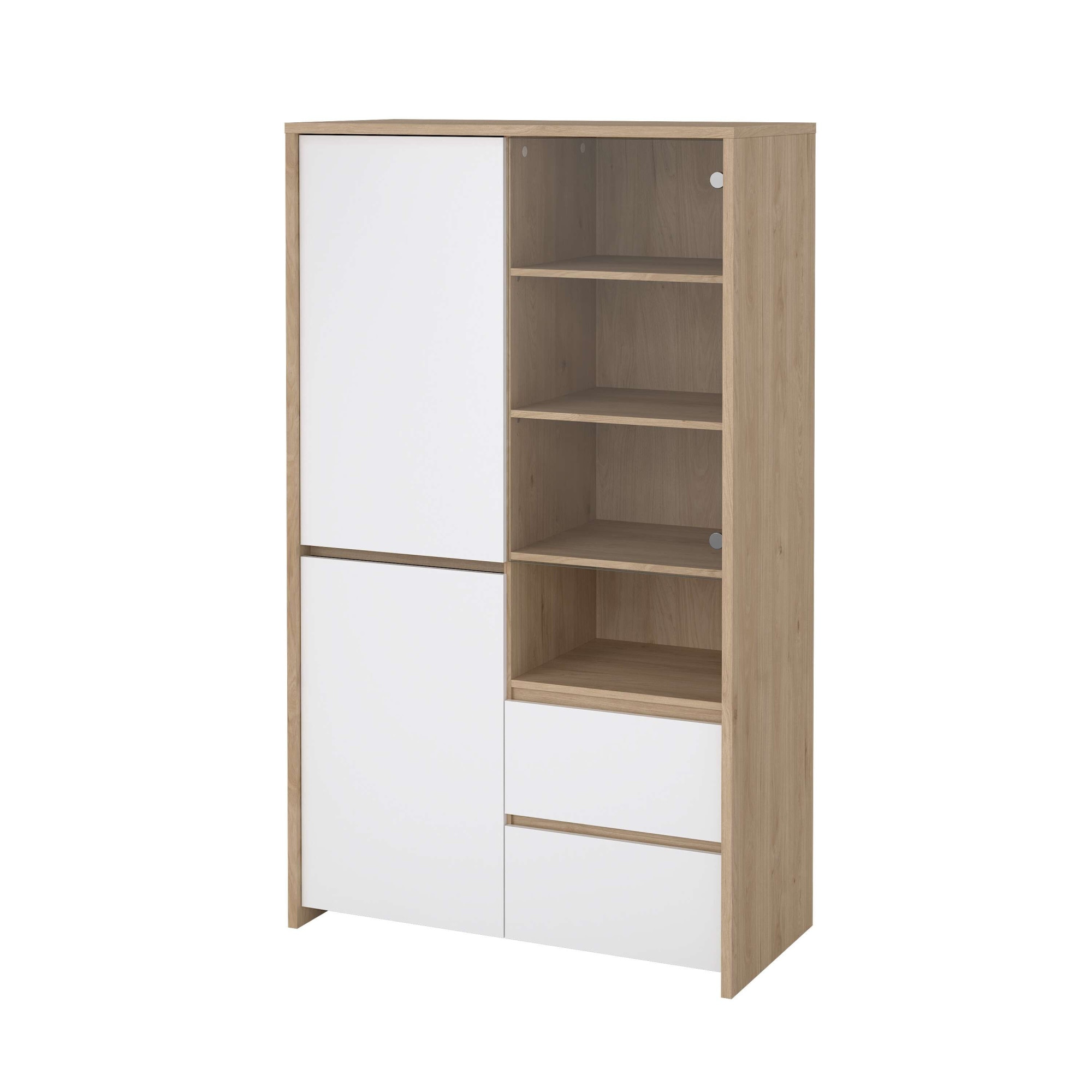 INOSIGN Vitrine »Next Standvitrine, Vitrinenschrank, mit Glastür, Stauraum«, mit 2 Türen, 1 Glastür, 2 Schubladen, Höhe 170 cm, Breite 100 cm