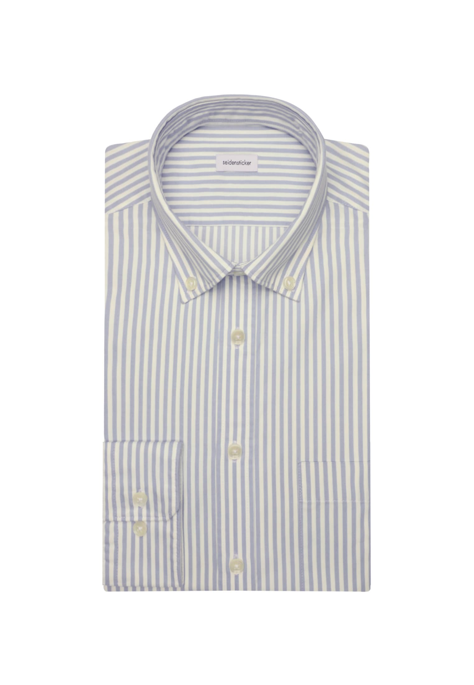 seidensticker Businesshemd »Schwarze Rose«, Slim Langarm Button-Down-Kragen Streifen