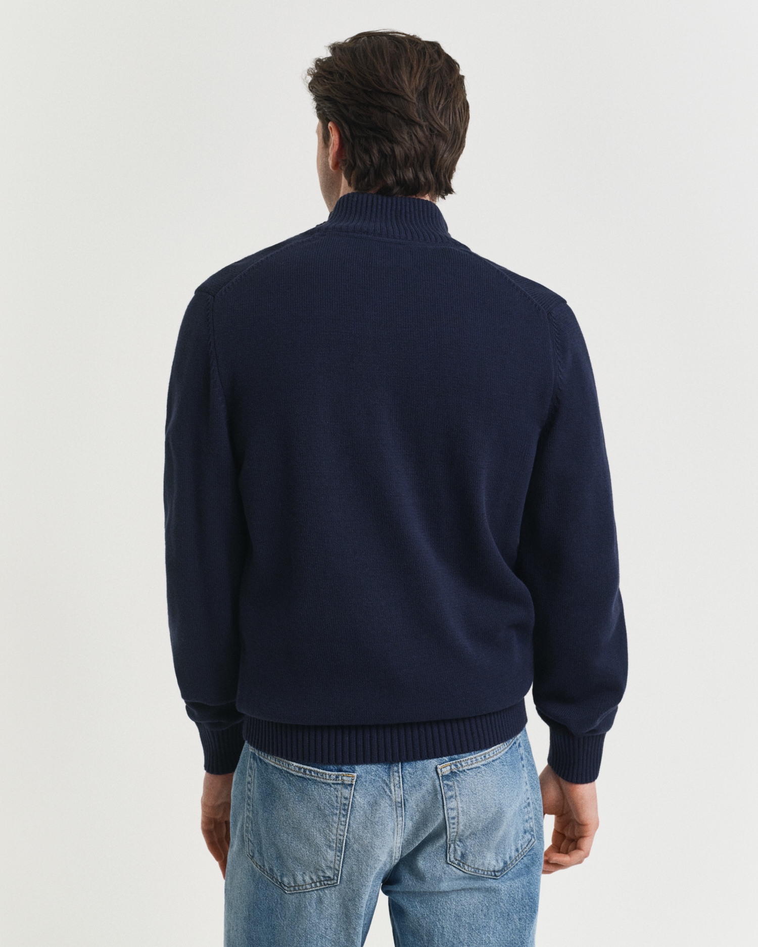 Gant Troyer »CASUAL COTTON HALF ZIP«, mit grafischer Logostickerei auf der Brust