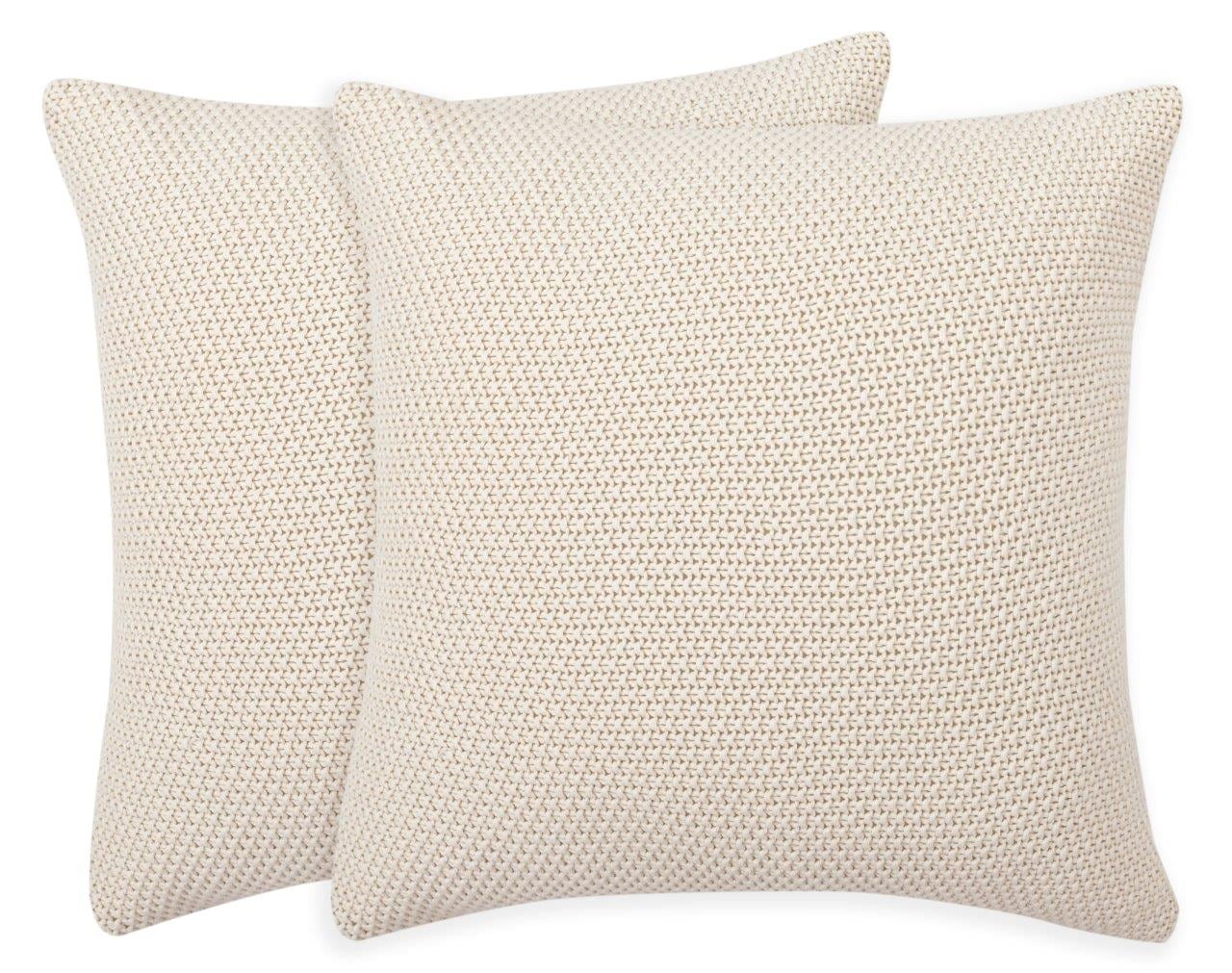 OTTO home Dekokissen »Phelon, 2 Stk., 100% Baumwolle, Strick, ohne Füllung, Dekokissen« Vorderseite: Strickmuster, 100% Baumwolle, weich, uni