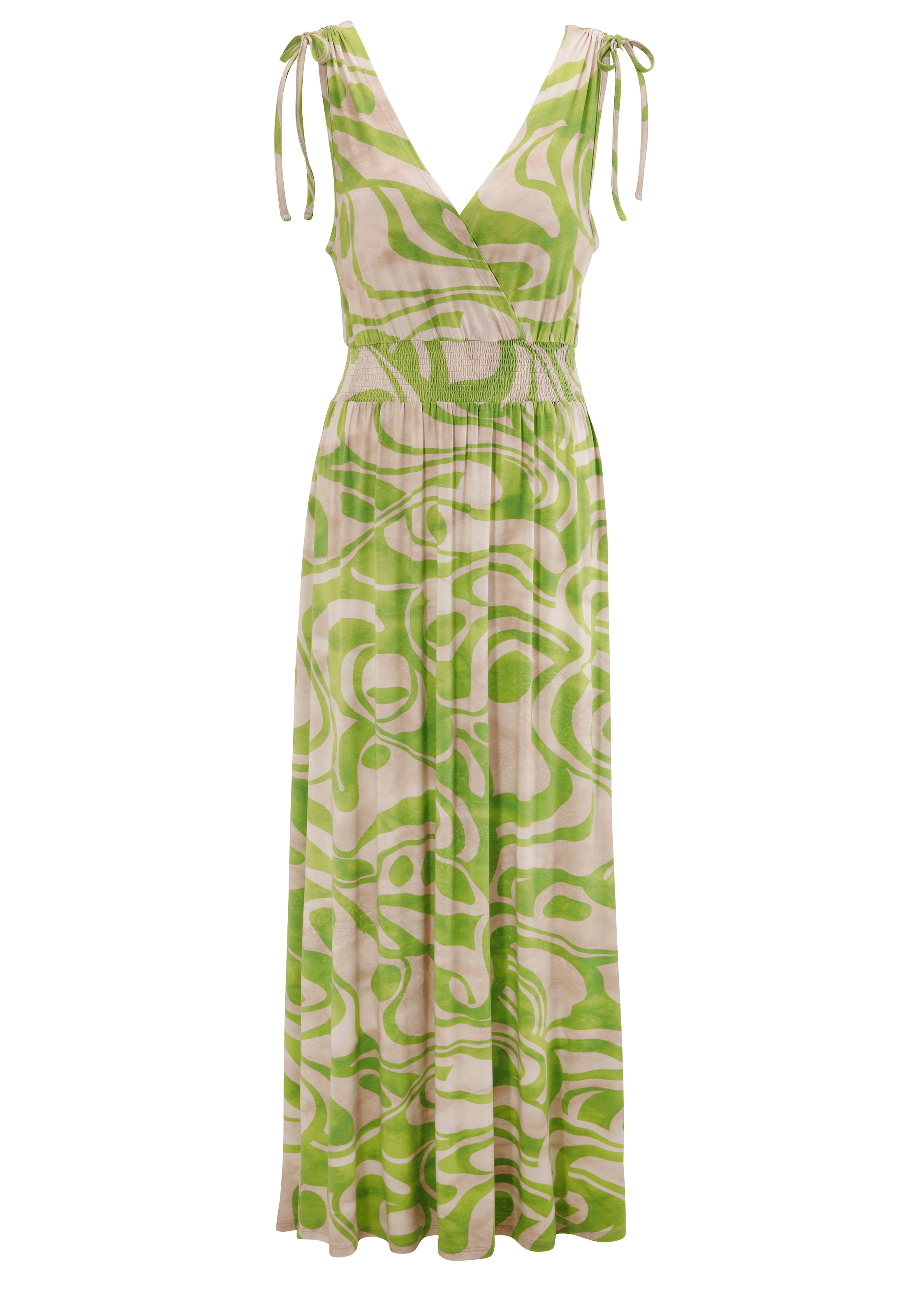 Aniston SELECTED Sommerkleid, mit breiten Trägern zum Raffen -NEUE KOLLEKTION