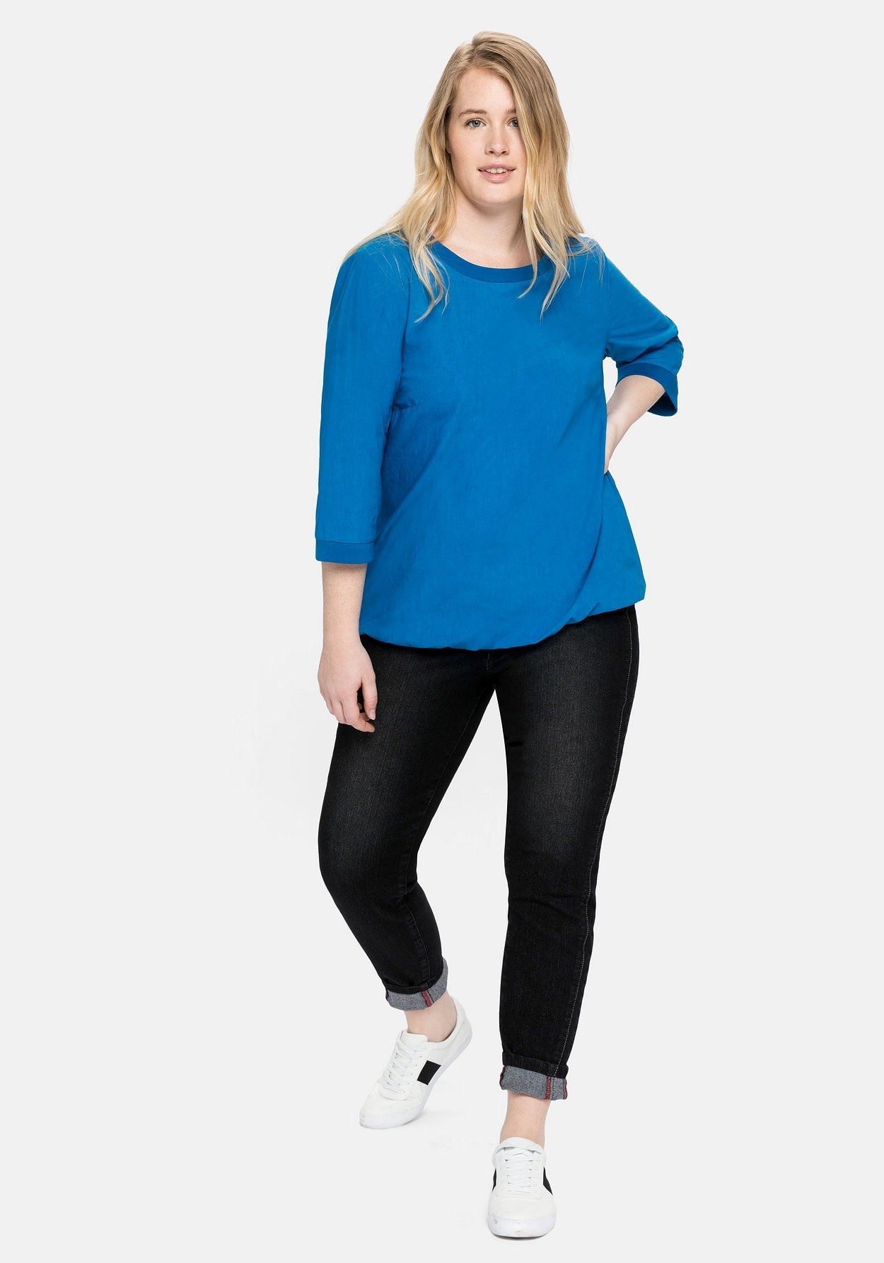 Sheego Stretch-Jeans »Jeans skinny, mit vorverlegter Teilungsnaht«