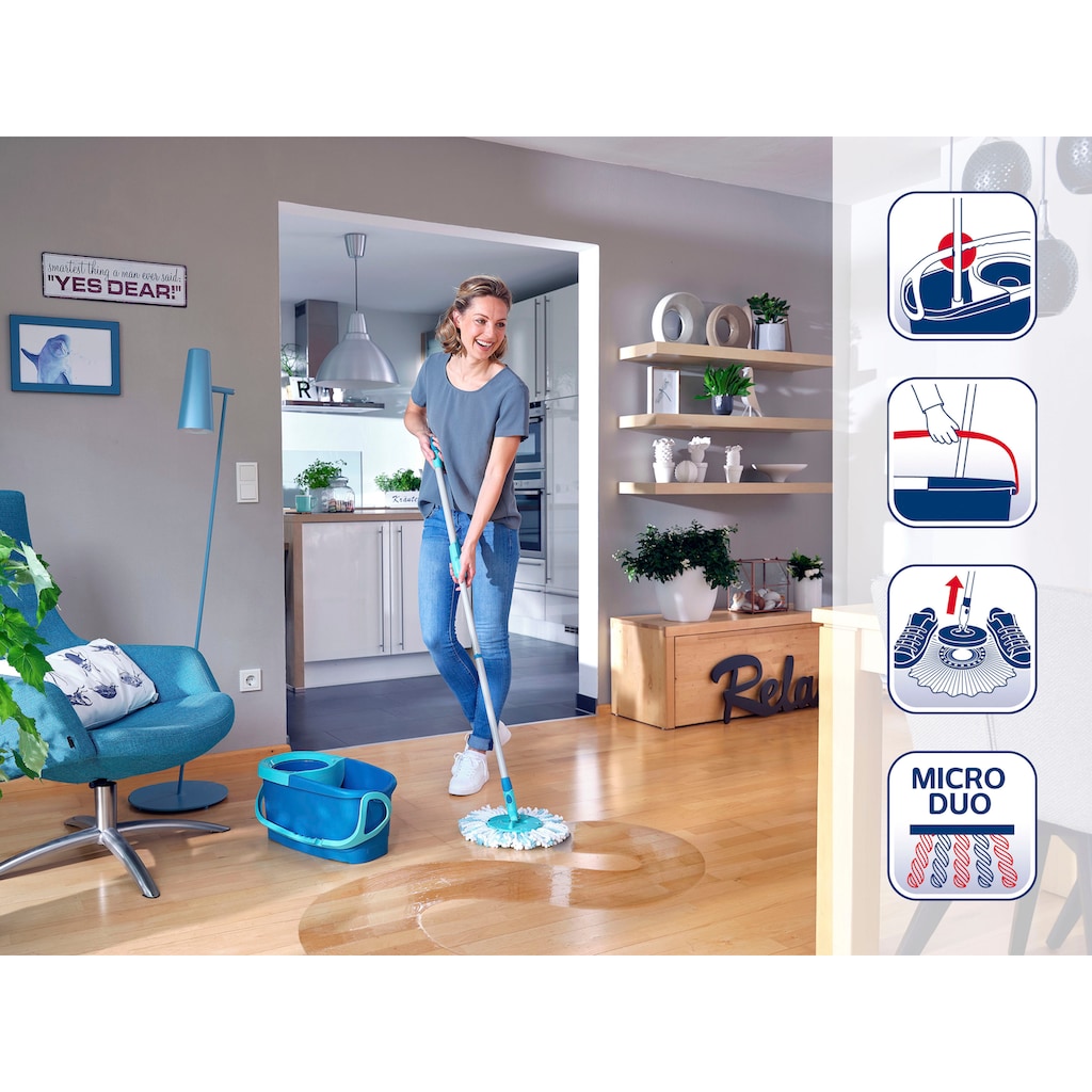 Leifheit Bodenwischer-Set »Set CLEAN TWIST Disc Mop Ergo«