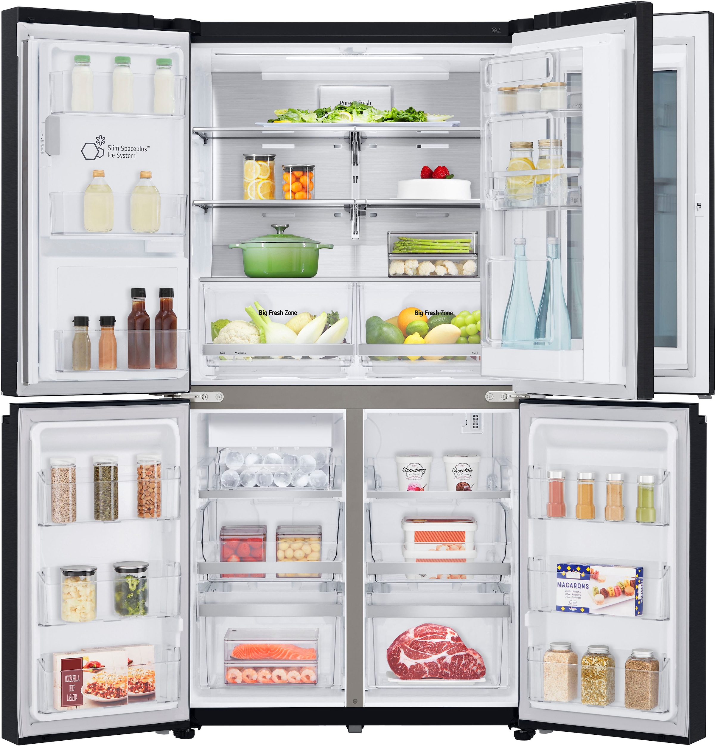 LG Side-by-Side InstaView® MultiDoor »GMX945MCCF«, Craft Ice Bereiter, InstaView™