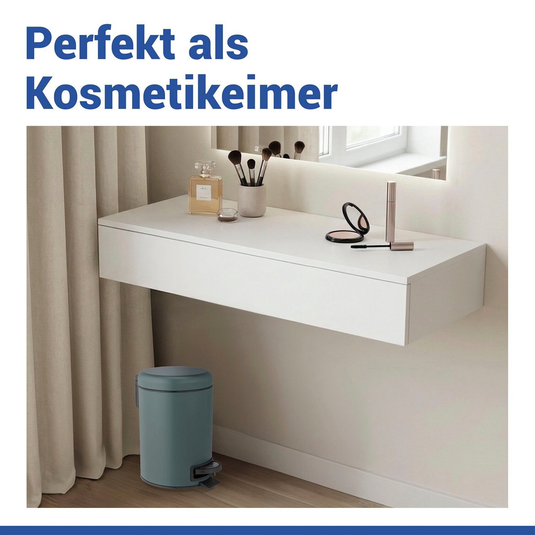 WENKO Kosmetikeimer »Leman« 3 Liter, BxTxH: 17x25x22,5 cm