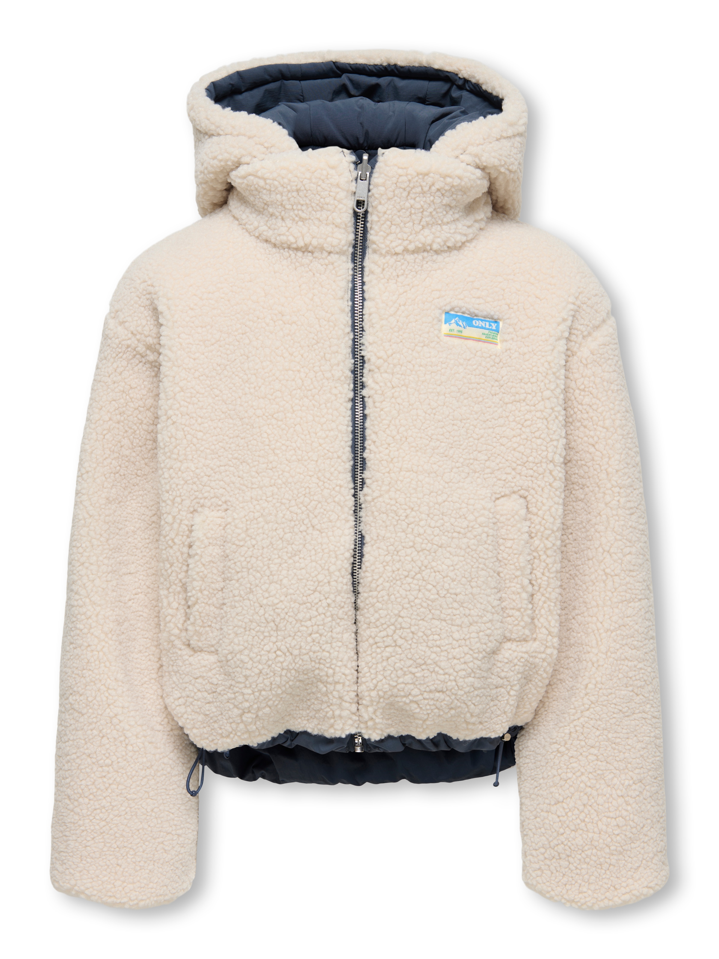 KIDS ONLY Wendejacke »KOGMARIA REVERSIBLE PUFFER JACKET OTW« mit Kapuze als Plüschjacke oder Steppjacke tragbar