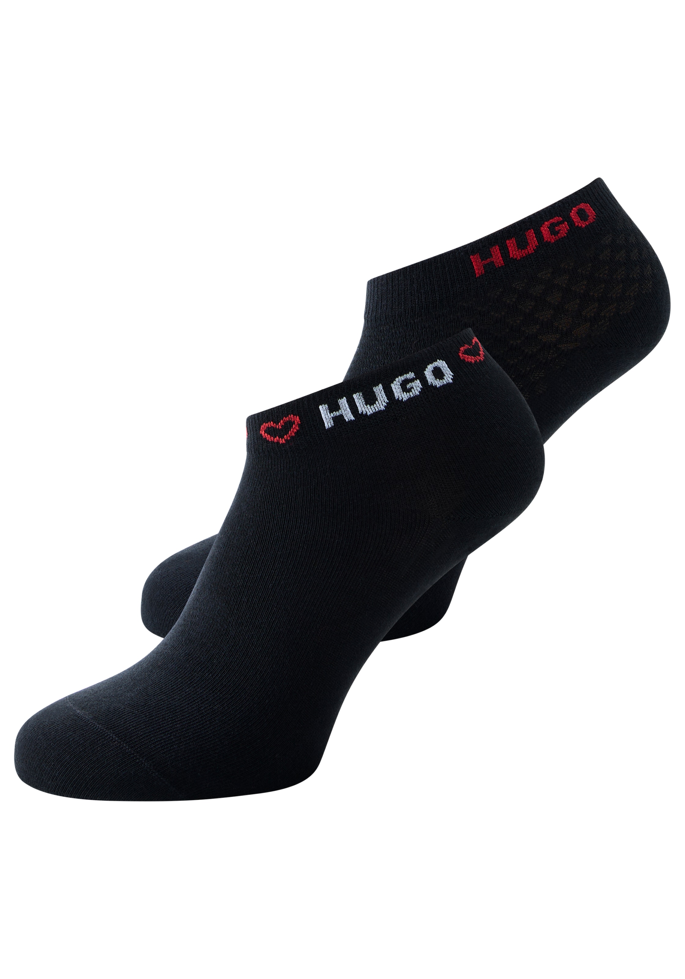HUGO Underwear Kurzsocken Logos am Rand