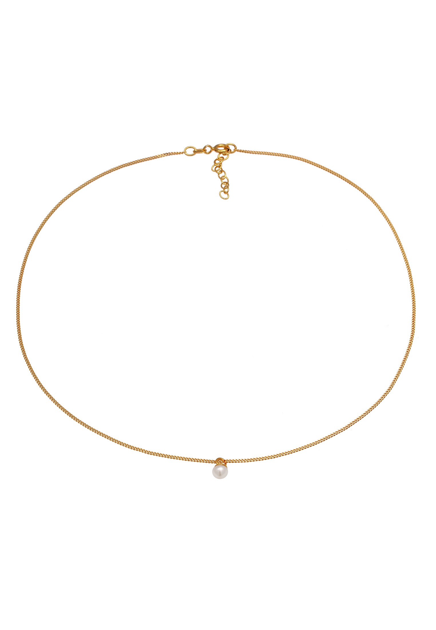 Elli Choker »Halskette Choker Süßwasserperle Anhänger Klassik 925 Silber«