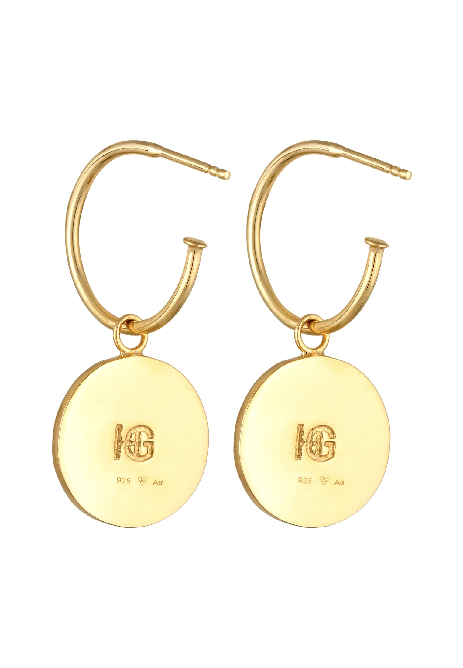 HAZE & GLORY Paar Creolen »Ohrringe Creolen Hänger Evil Eye - Sun 925 Silber«