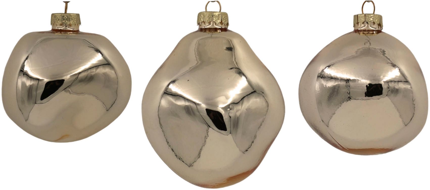 Leonique Weihnachtsbaumkugel Form, 8 organische Glas in ca. Ø bei 6 Weihnachtsdeko, glänzend, Kugeln OTTO organischer (Set, Baumkugeln cm, Christbaumschmuck, aus Christbaumkugeln«, »Birdelle St.)