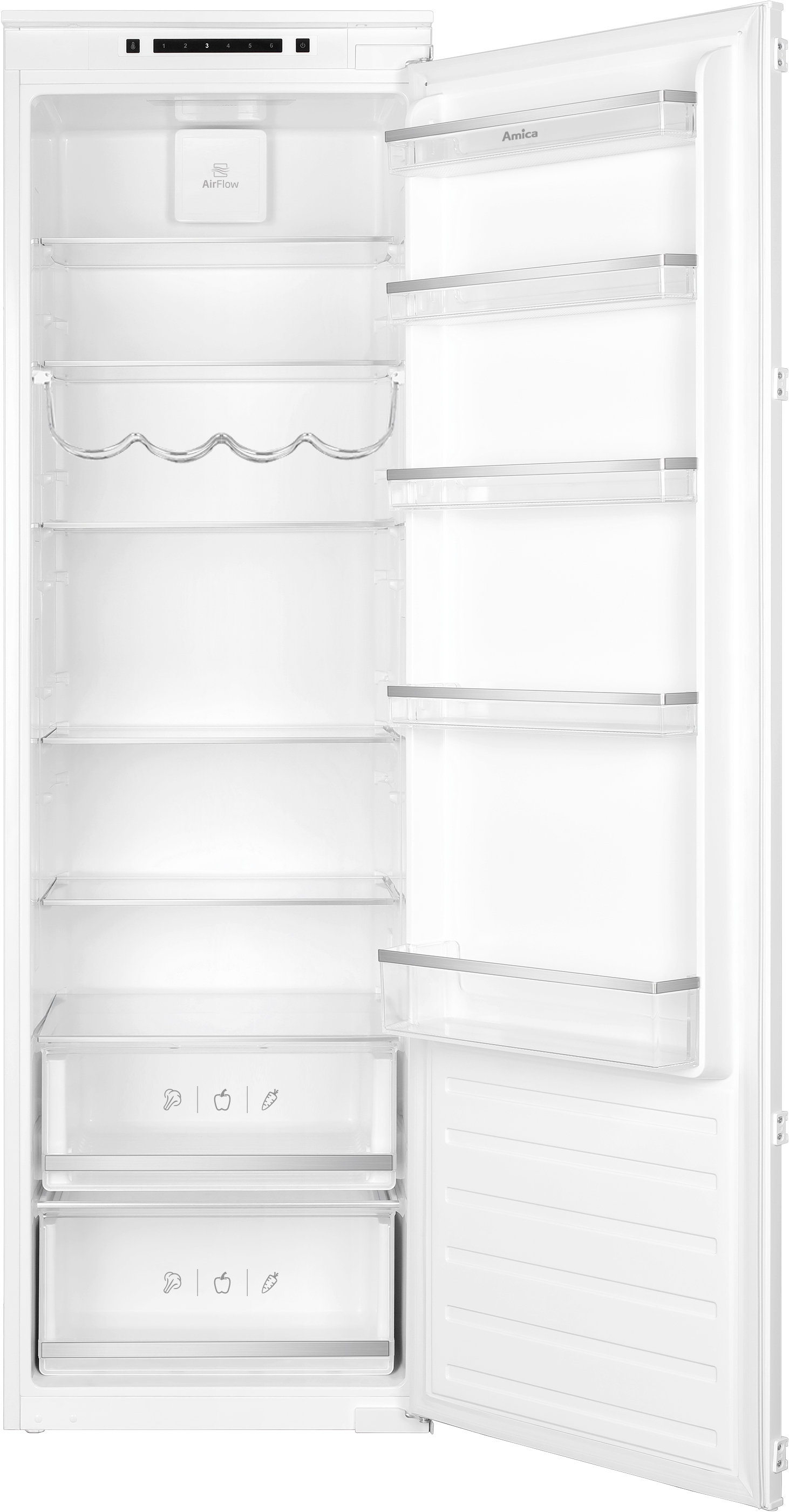 Amica Einbaukühlschrank »EVKSS 357 210«, Schlepptür-Technik