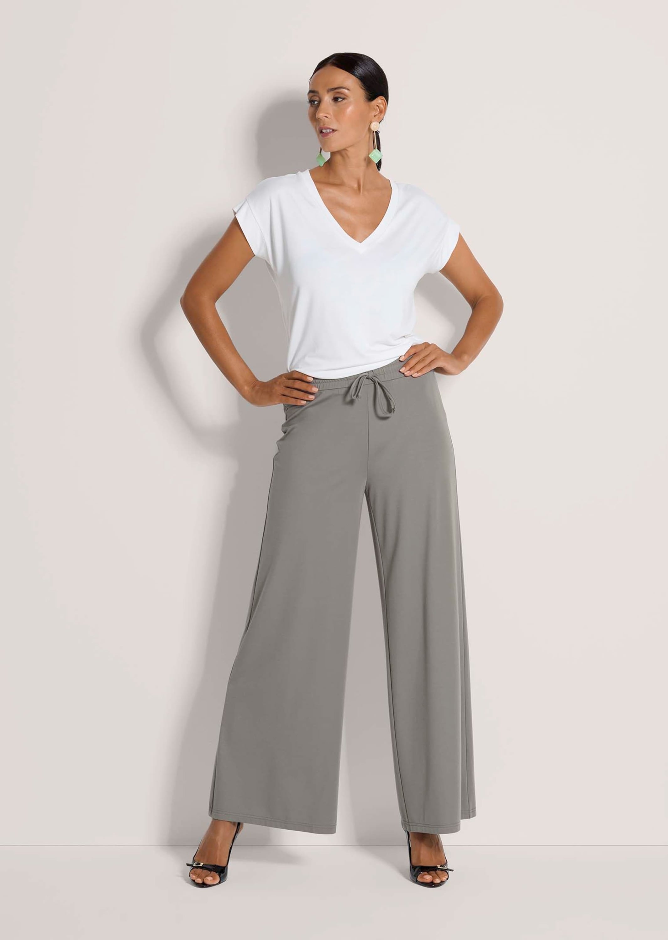MADELEINE Jerseyhose »Jerseyhose Schlupfhose mit Tunnelzug«  Jerseyhose mit weitem Bein