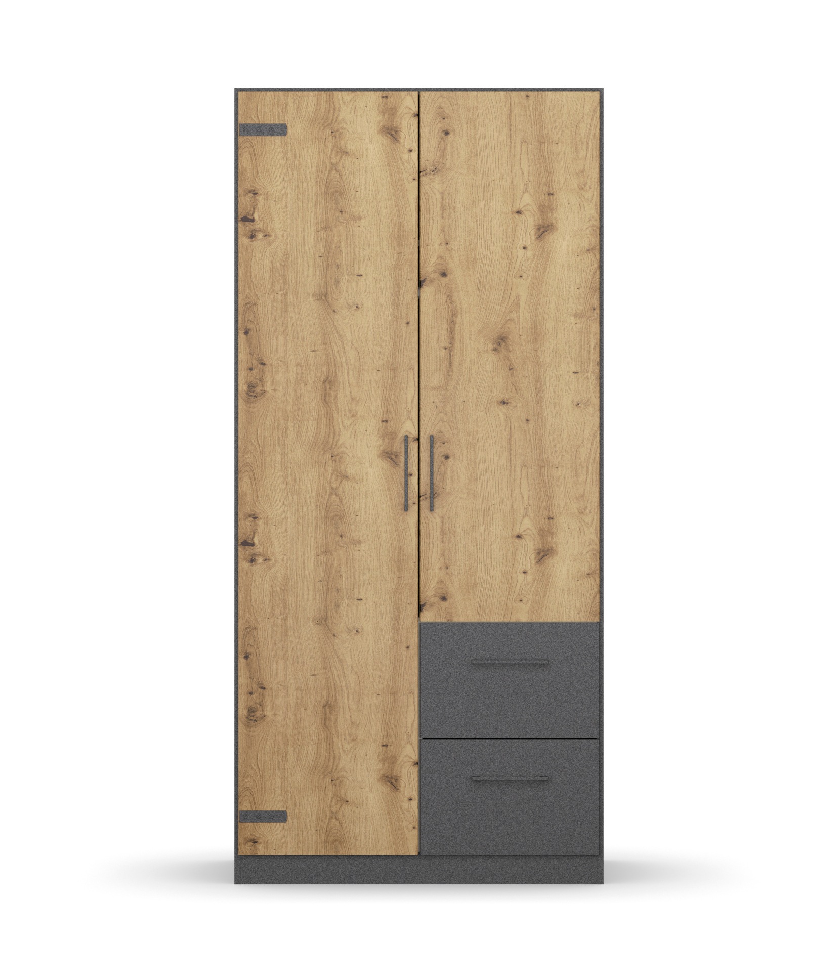 rauch Drehtürenschrank »Holmes«, im Industrial Style, mit Schubkästen, mit oder ohne Spiegel