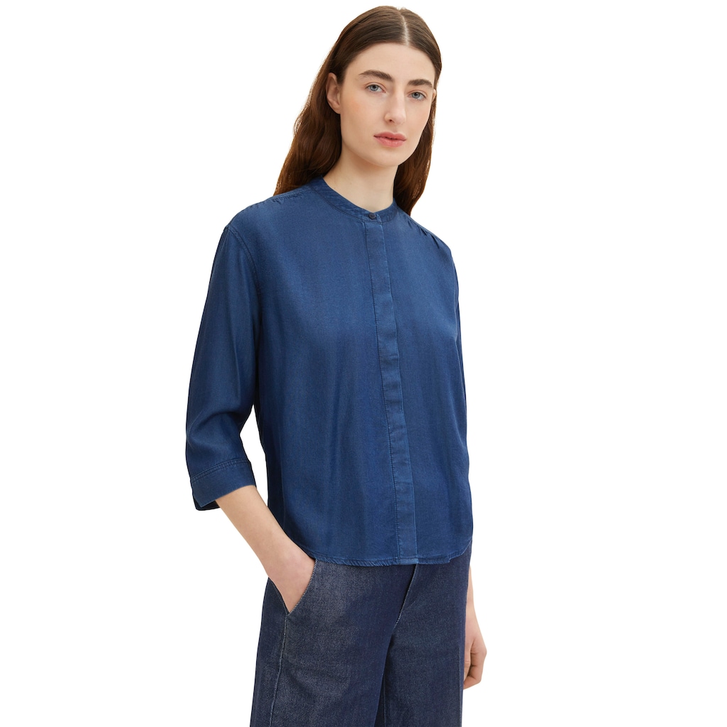 TOM TAILOR Jeansbluse, mit Raffungen